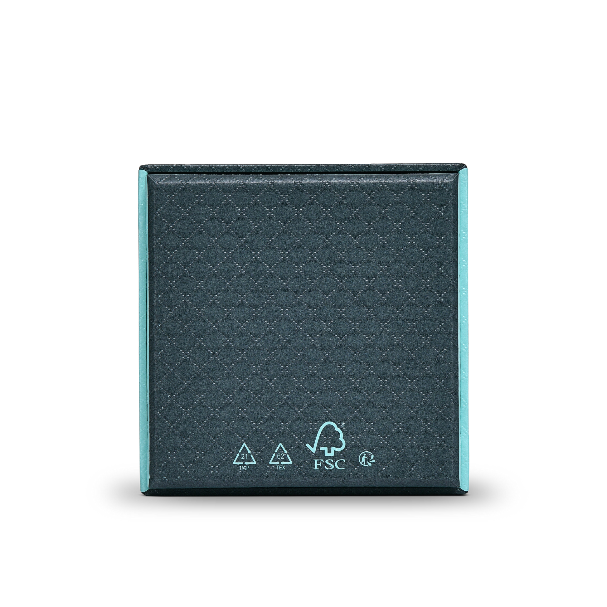 Premium Sky Blue Textured Embossed Matte Silver Luxury Lid and Base Gift Box