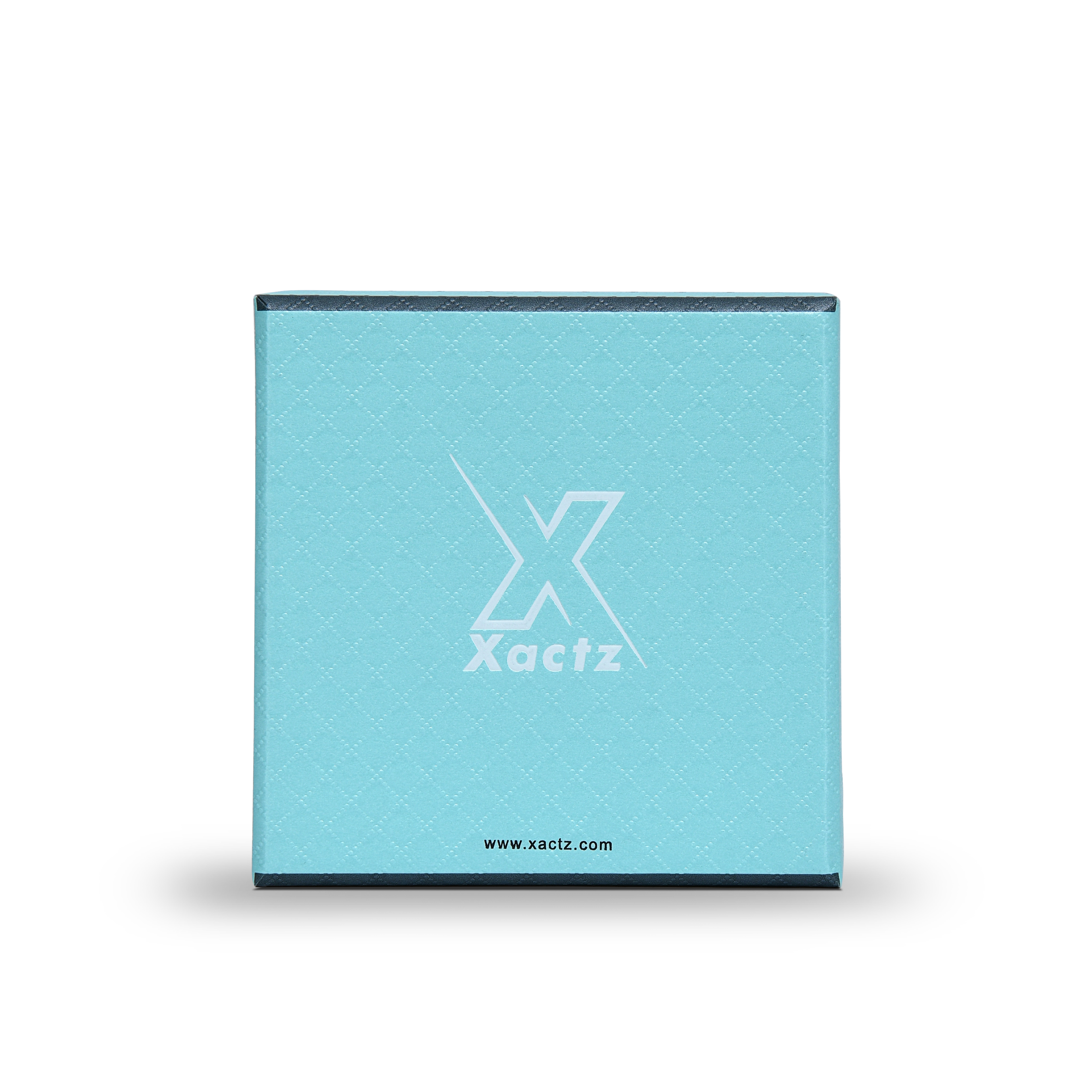 Premium Sky Blue Textured Platinum Embossed Luxury Lid and Base Gift Box