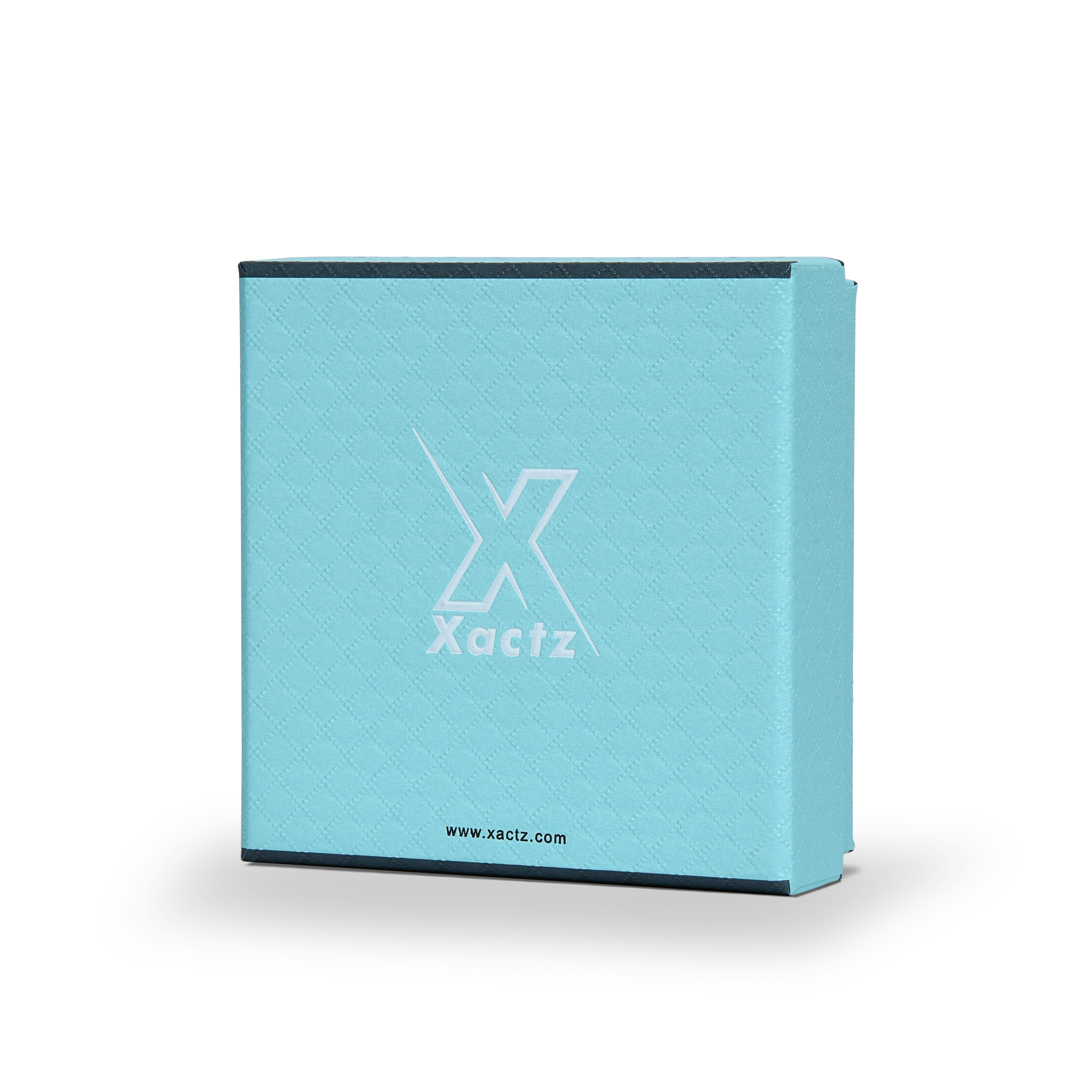 Premium Sky Blue Textured Platinum Embossed Luxury Lid and Base Gift Box