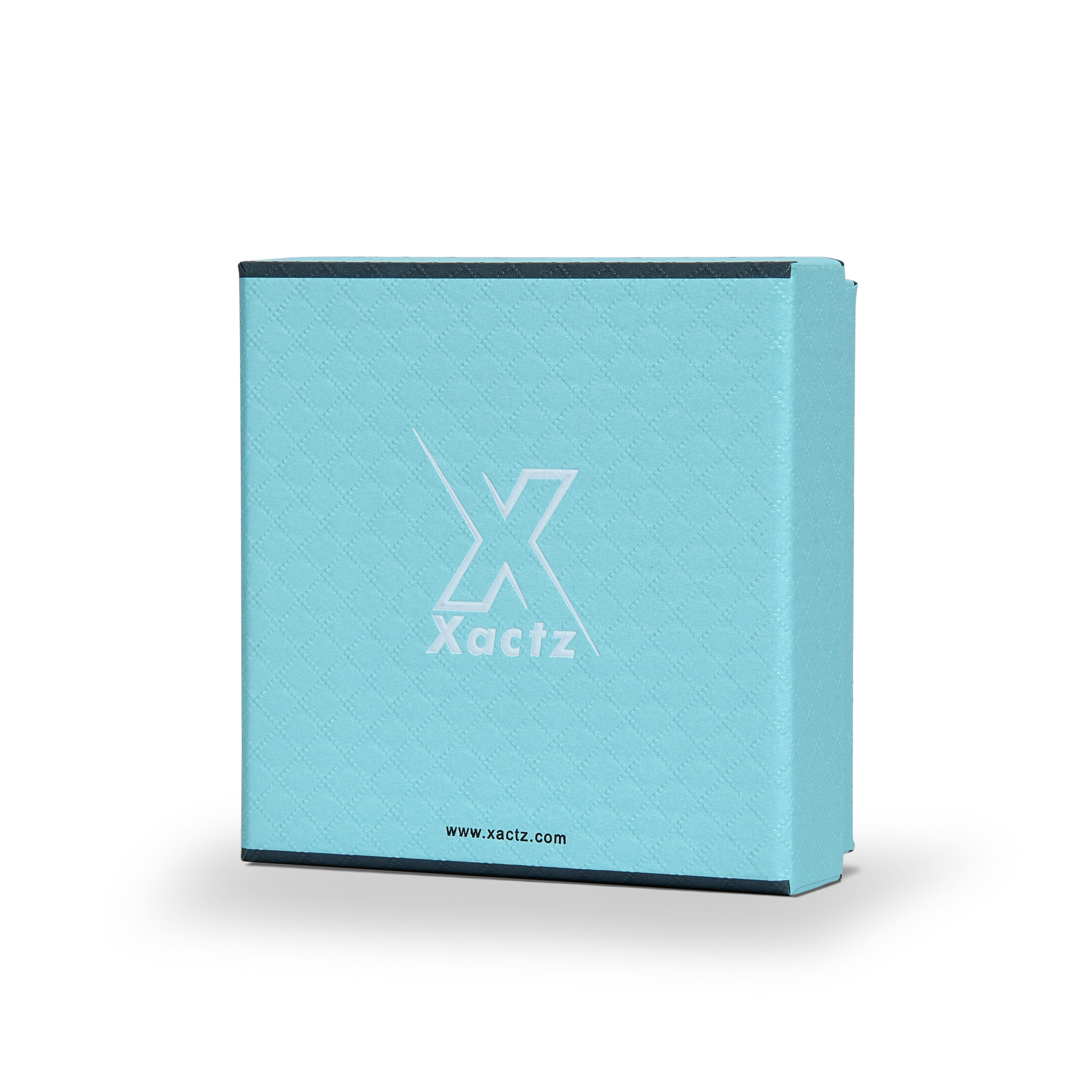 Premium Sky Blue Textured Platinum Embossed Luxury Lid and Base Gift Box