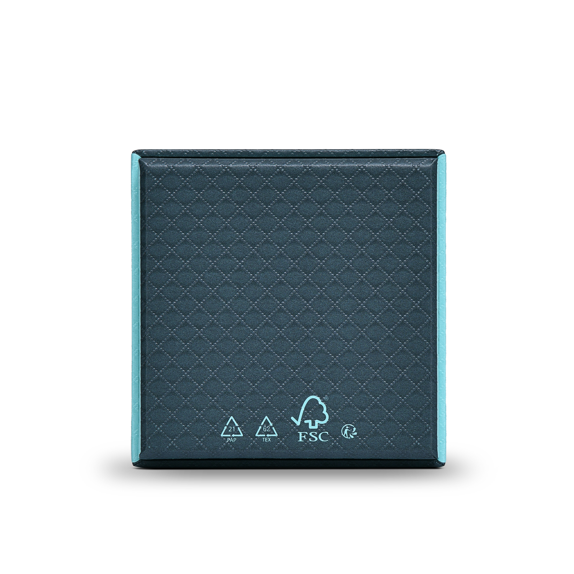 Premium Sky Blue Textured Platinum Embossed Luxury Lid and Base Gift Box