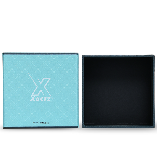 Luxuriöse maßgeschneiderte himmelblaue Platin-geprägte quadratische Deckel-Boden-Geschenkboxen-Verpackung