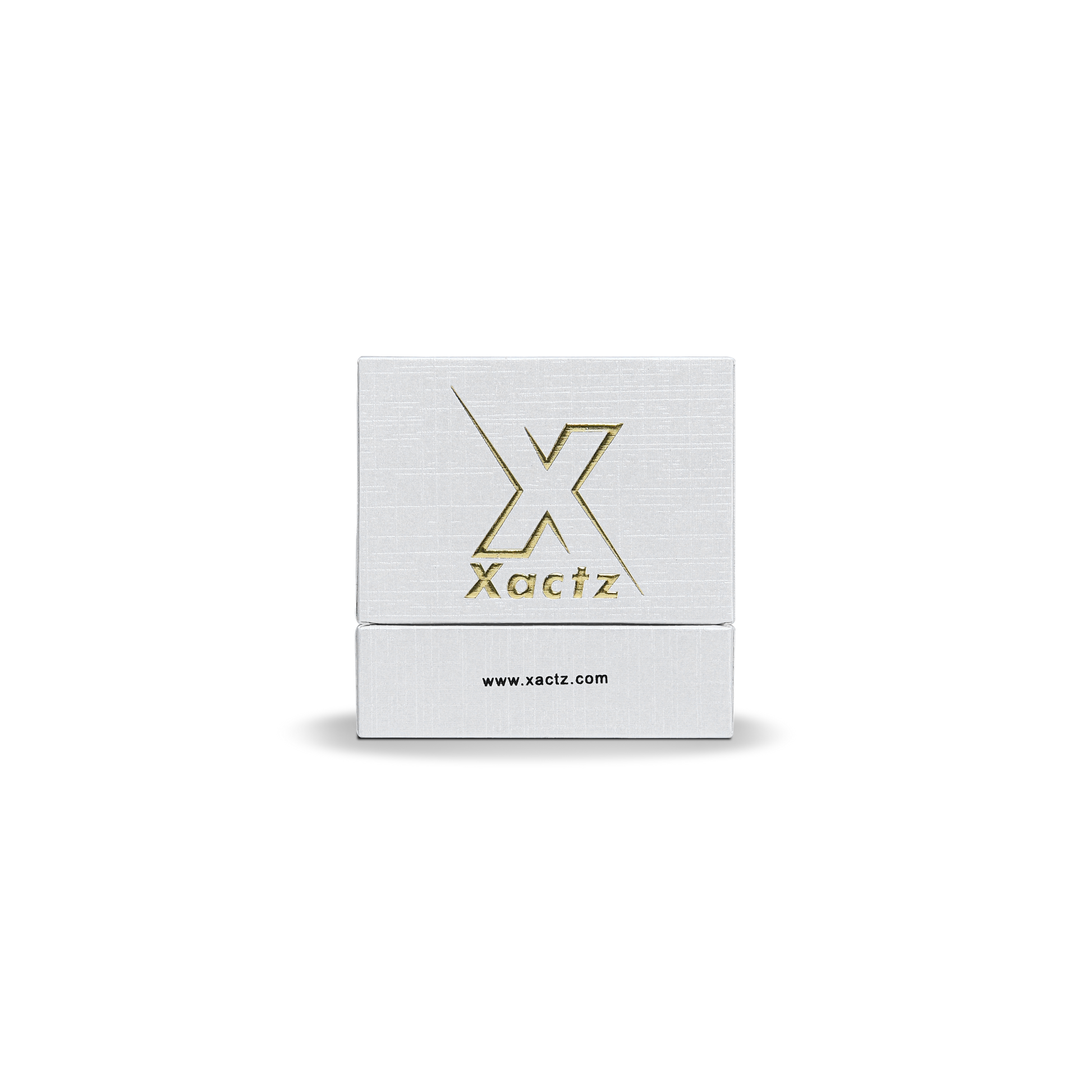 Premium Super White Textured Gold Embossed Hot Stamped Rigid Lid and Base Gift Box