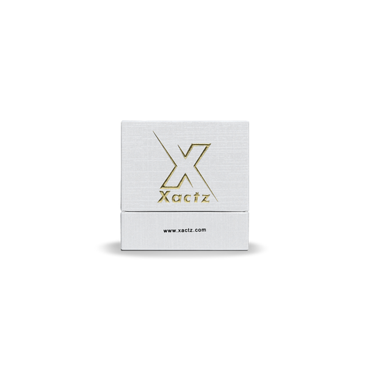 Premium Super White Textured Gold Embossed Hot Stamped Rigid Lid and Base Gift Box