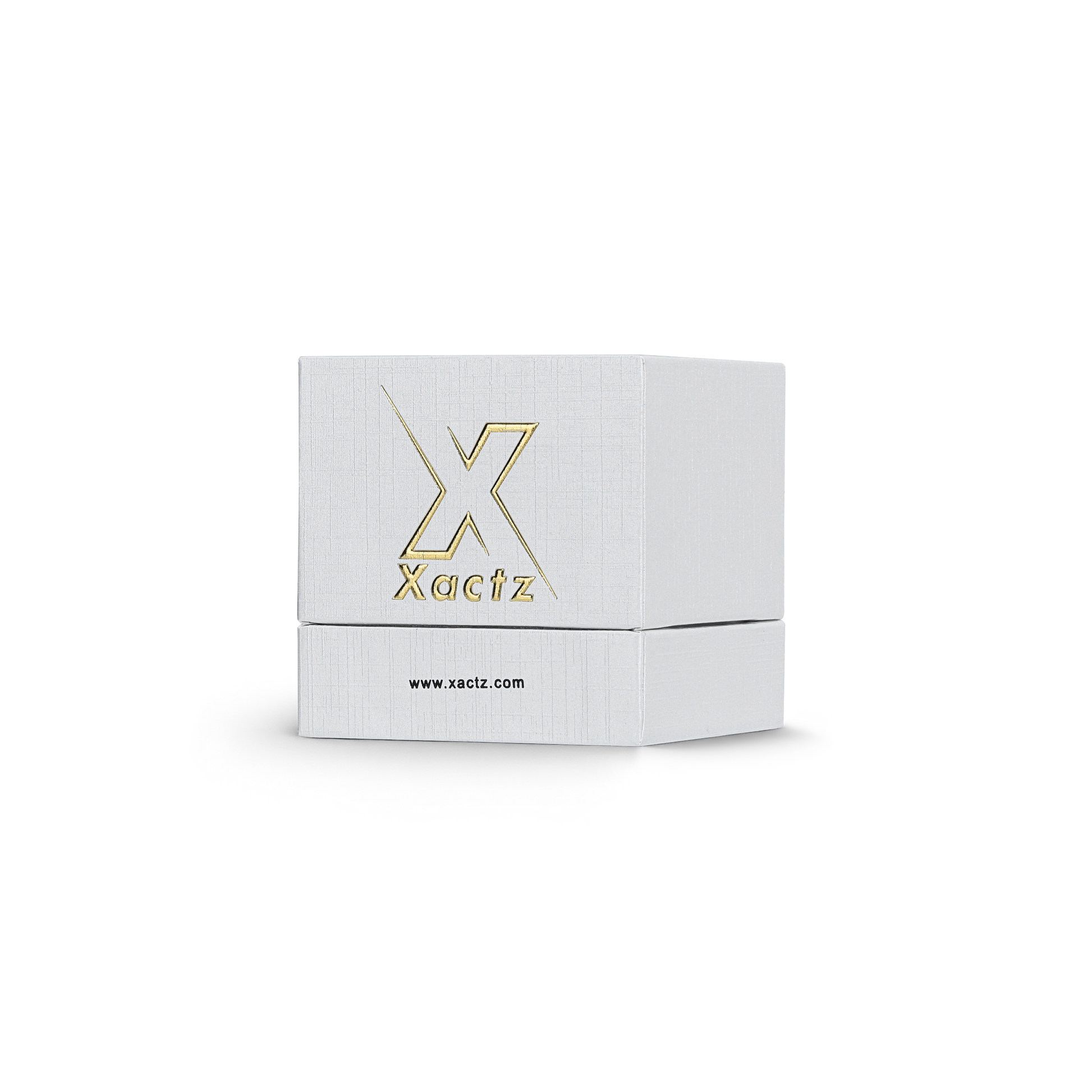 Premium Super White Textured Gold Embossed Hot Stamped Rigid Lid and Base Gift Box