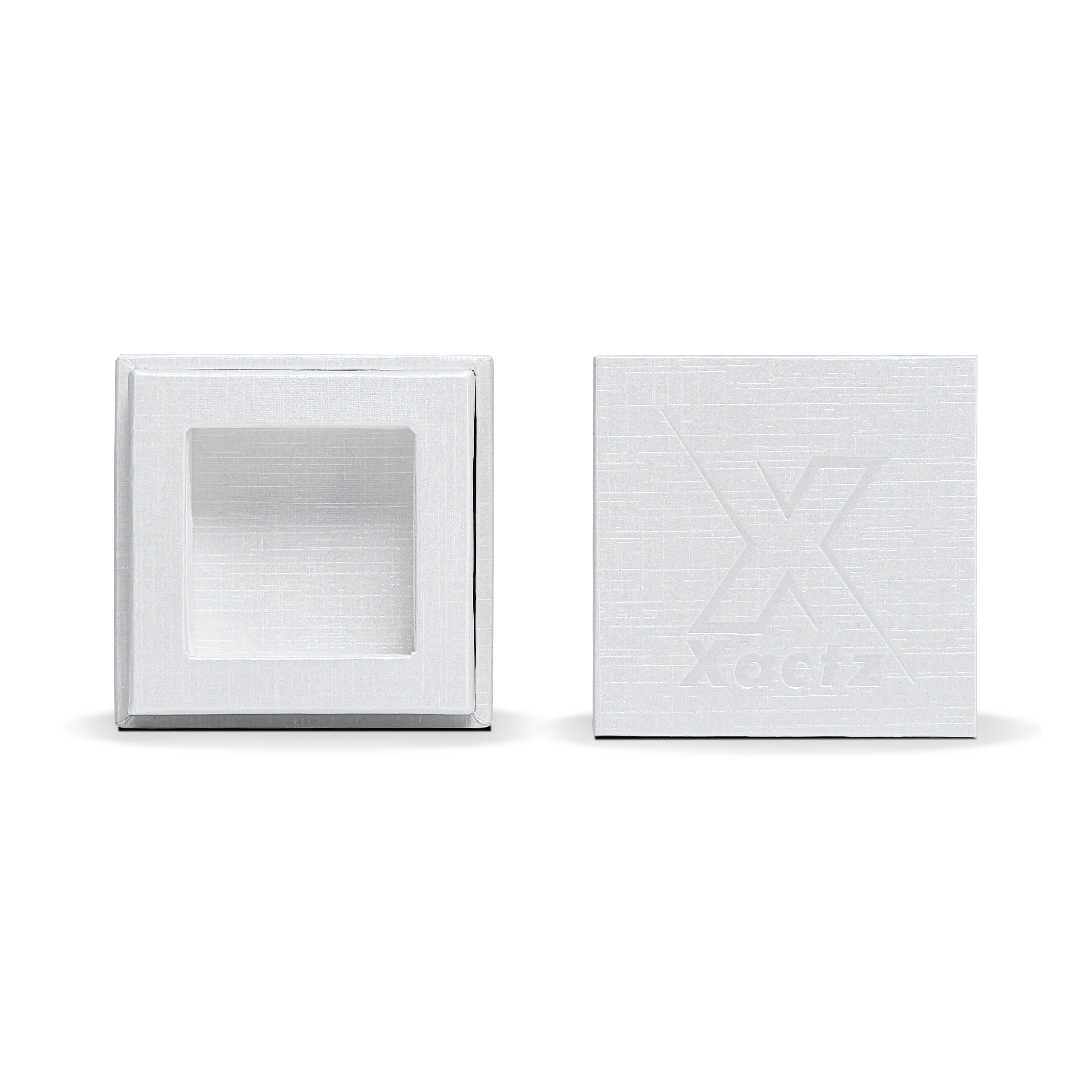 Premium Super White Textured Gold Embossed Hot Stamped Rigid Lid and Base Gift Box