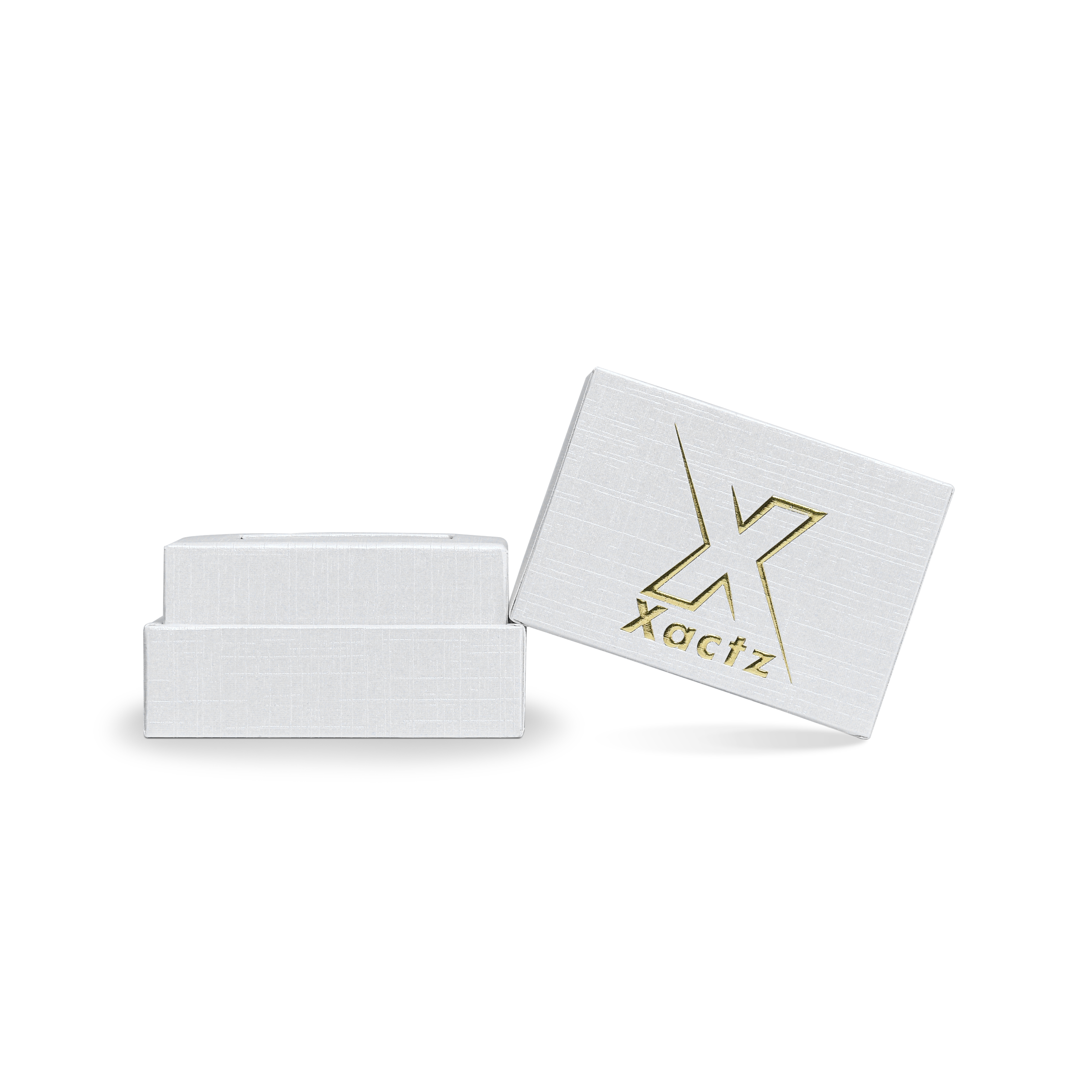 Premium Super White Textured Gold Embossed Hot Stamped Rigid Lid and Base Gift Box