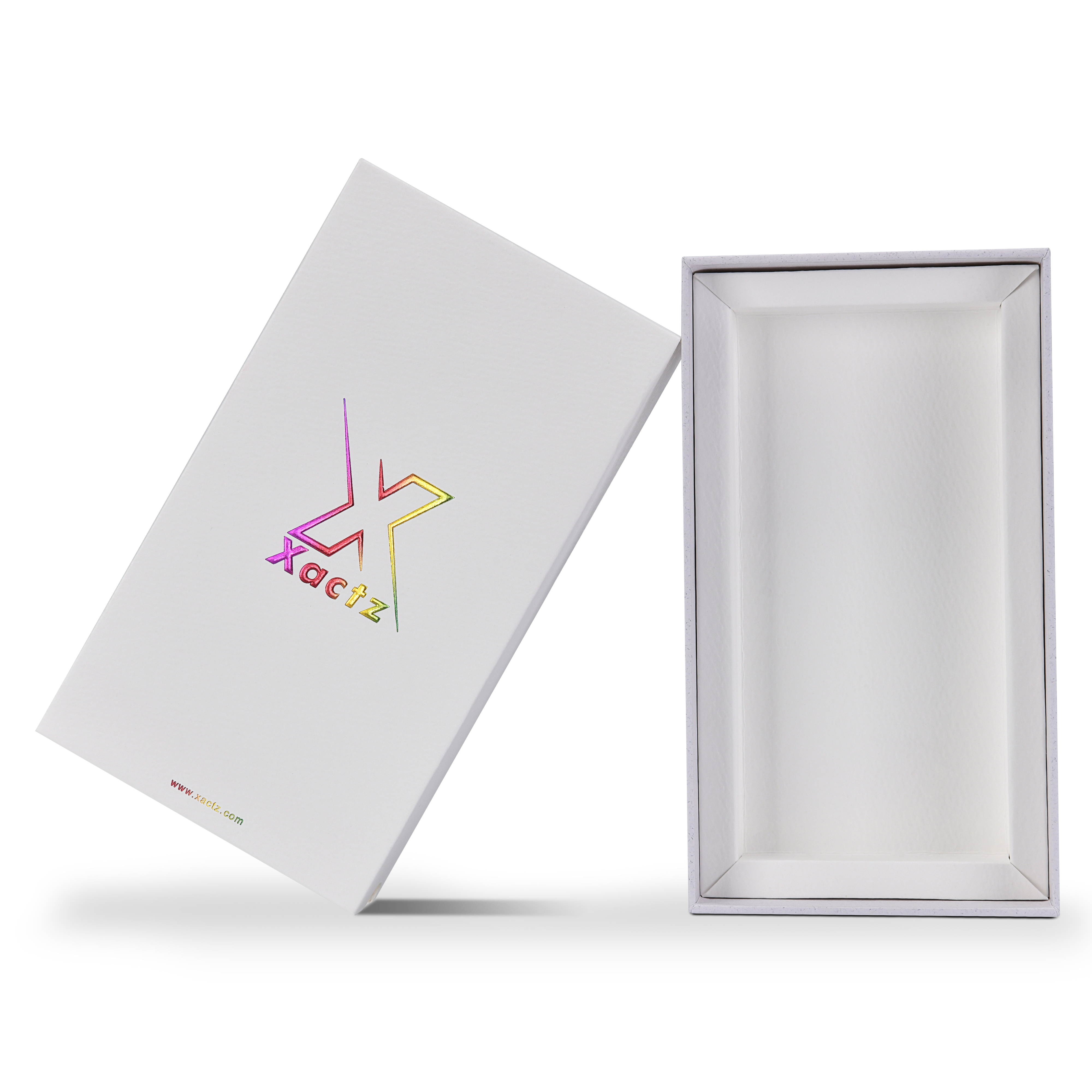Emballage de luxe personnalisé en papier écologique avec tiroir blanc
