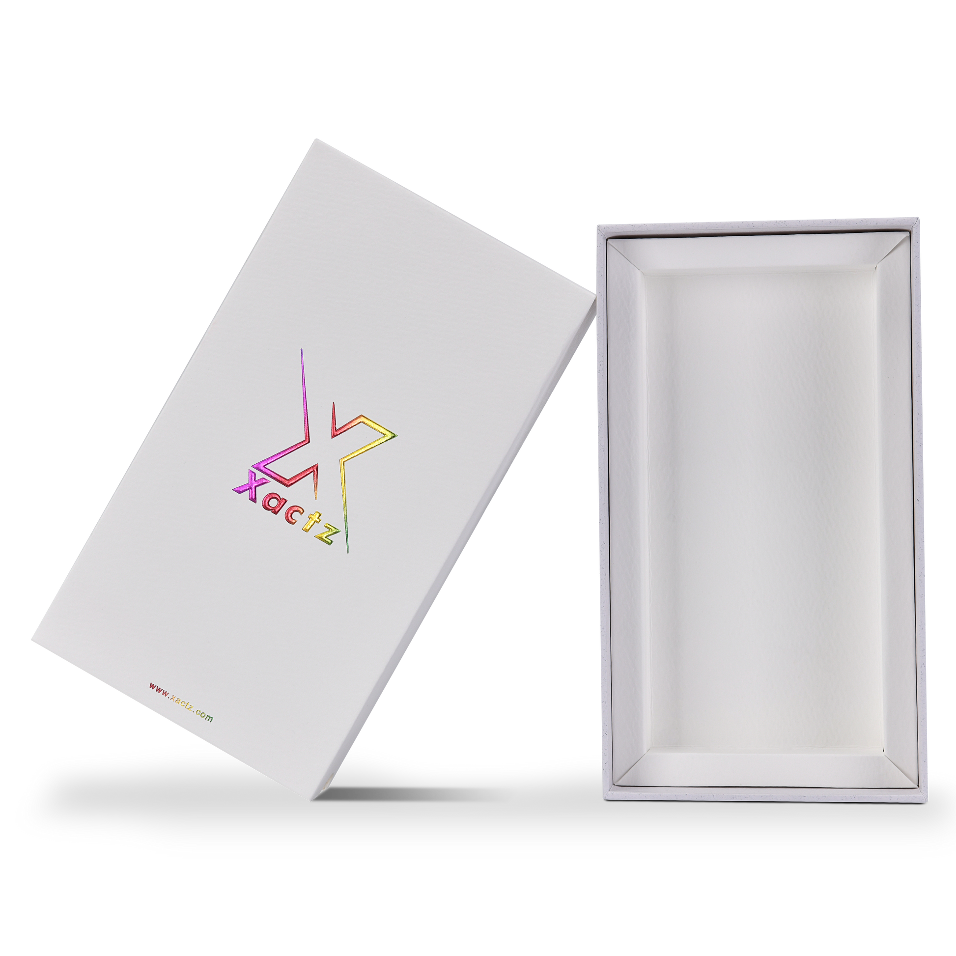 Emballage de luxe personnalisé en papier écologique avec tiroir blanc