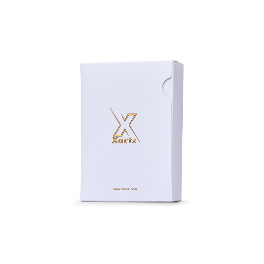 Boîte à cartes de luxe sur mesure à ouverture latérale, finition or mat