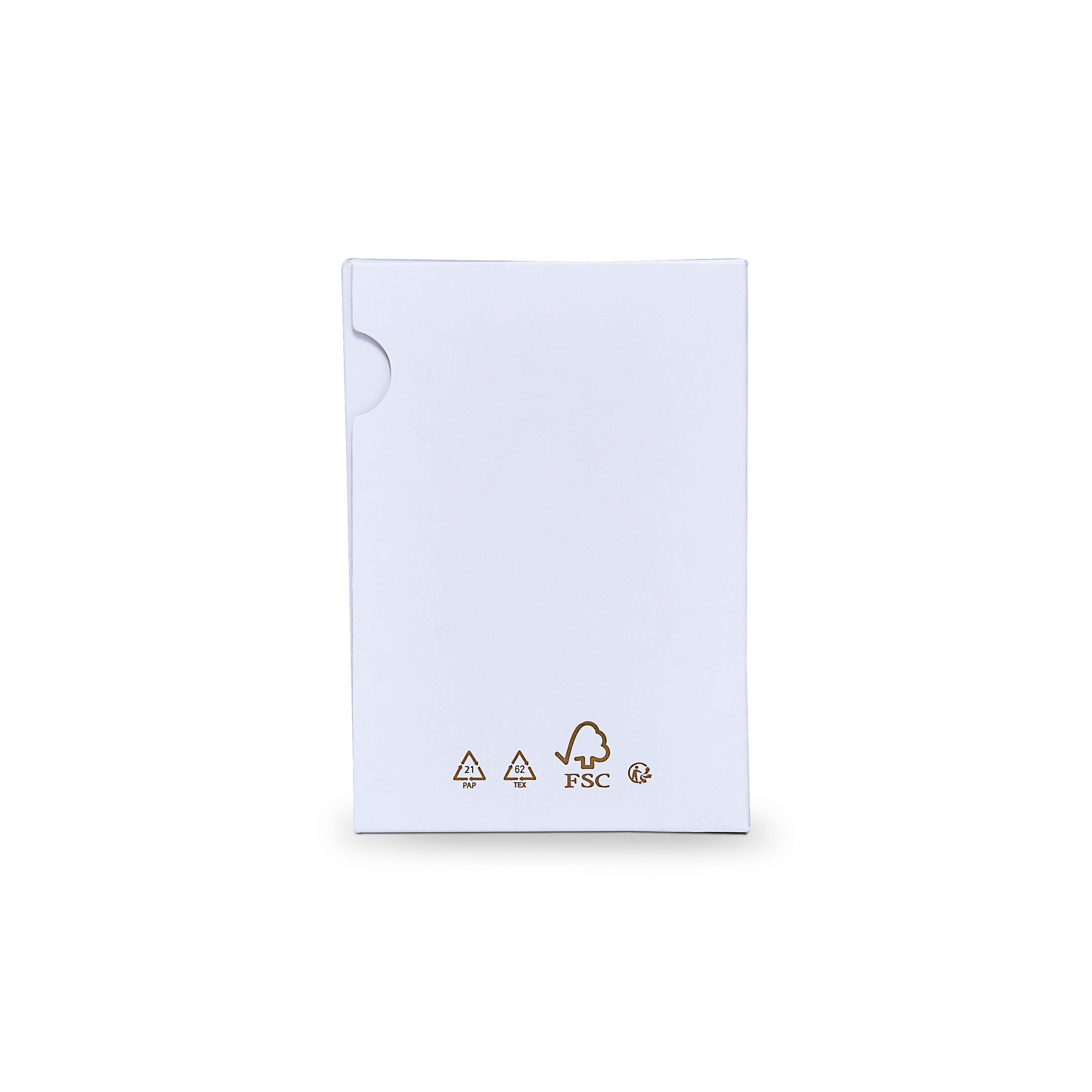 Boîte à cartes de luxe sur mesure à ouverture latérale, finition or mat