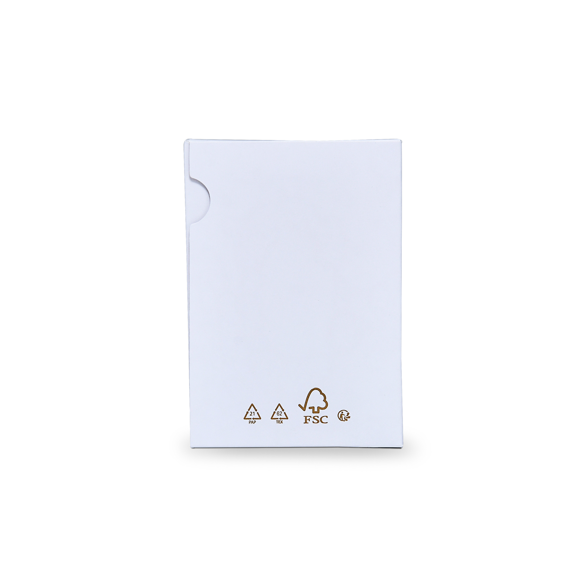 Boîte à cartes de luxe sur mesure à ouverture latérale, finition or mat