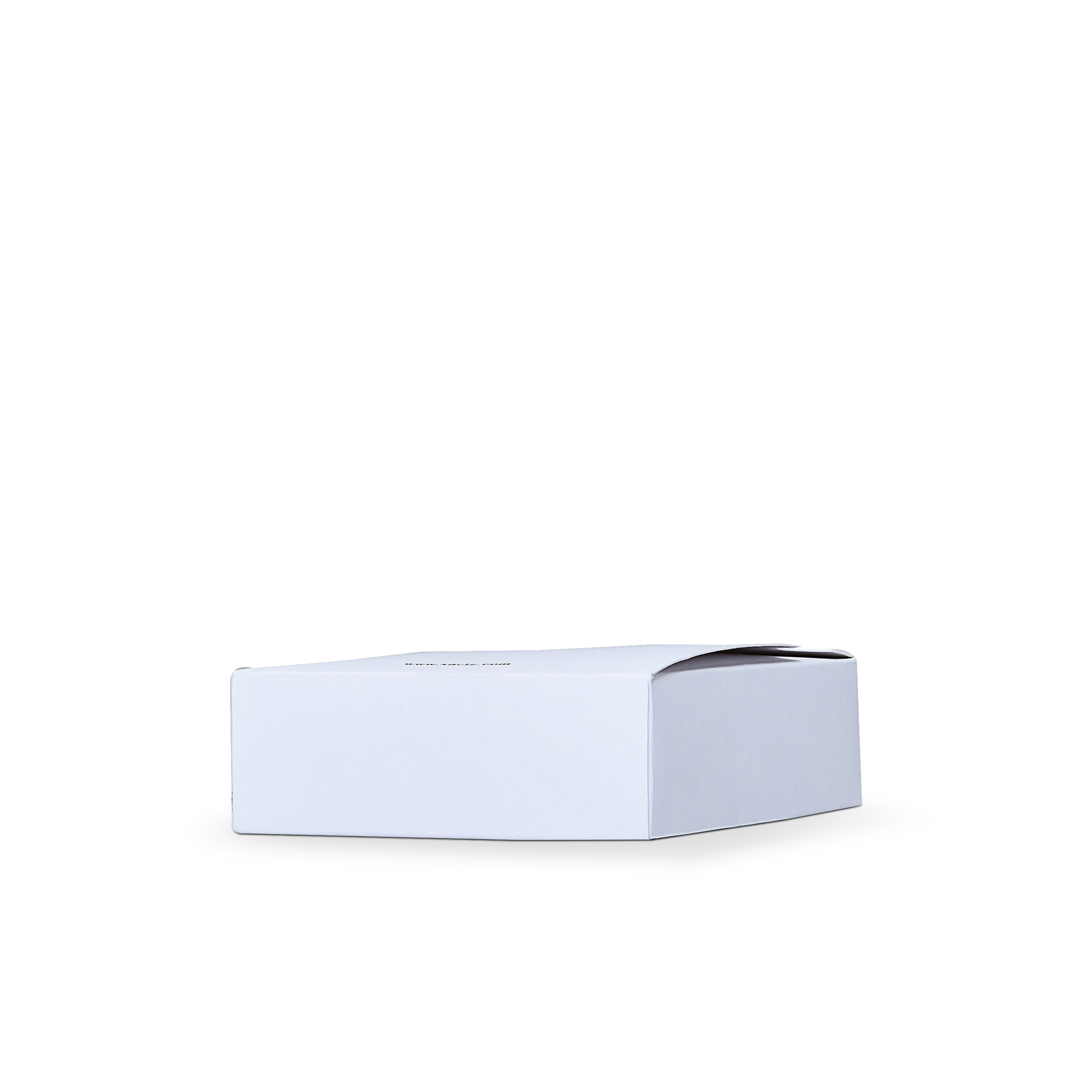 Boîte à cartes de luxe sur mesure à ouverture latérale, finition or mat