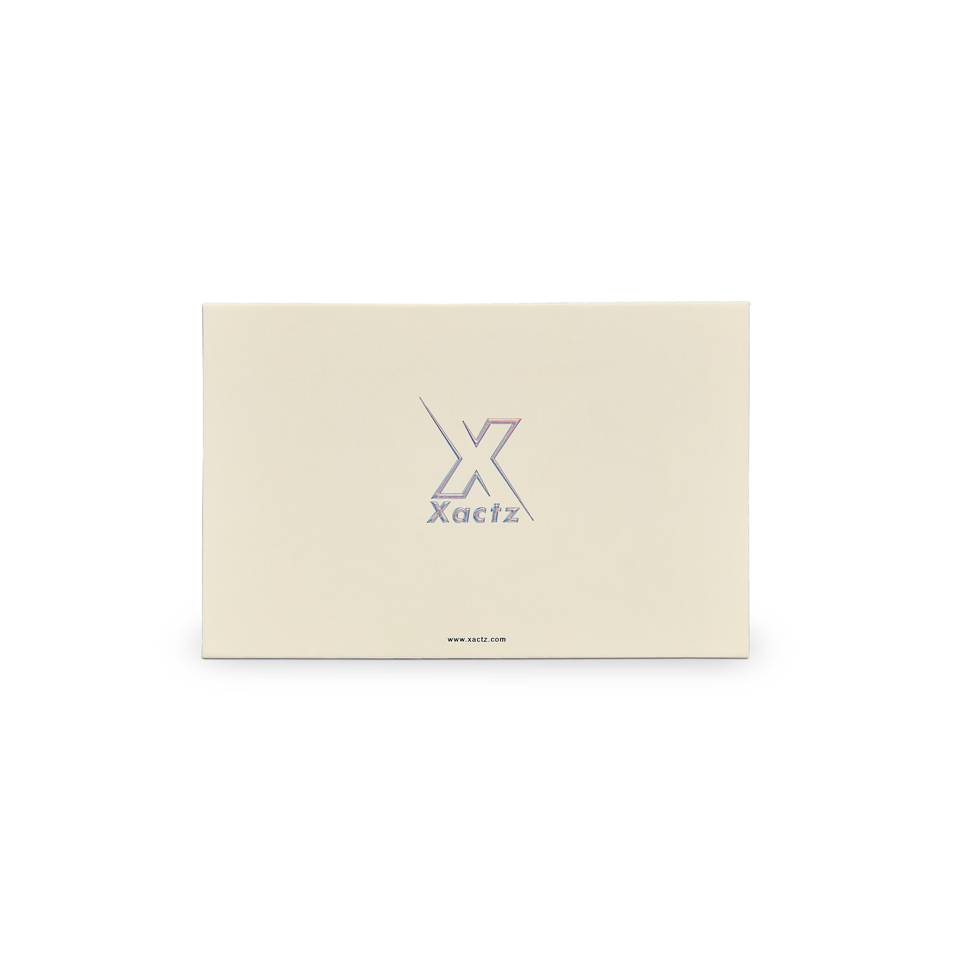 Premium Wheat Yellow Book-Style Box with Embossed Holographic Silver Foil Logo, Silk Satin Lining and Magnetic Closure