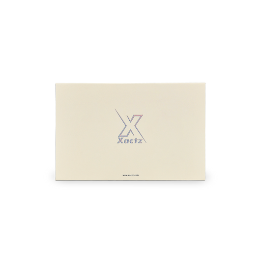 Premium Wheat Yellow Book-Style Box with Embossed Holographic Silver Foil Logo, Silk Satin Lining and Magnetic Closure