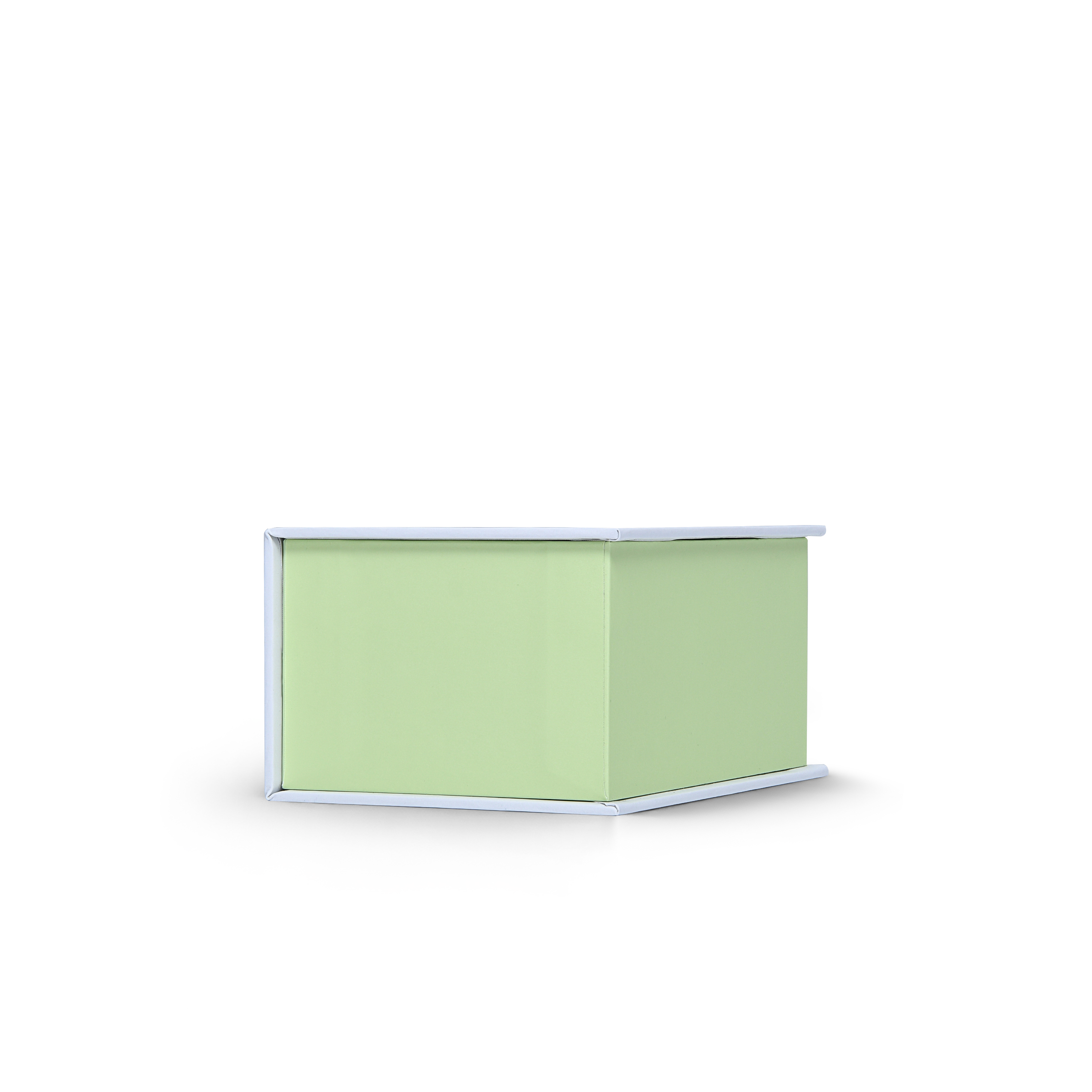 Premium White Green Embossed Red Gold Foil Book-Shaped Luxury Gift Box with Green Ractangular Inner Tray