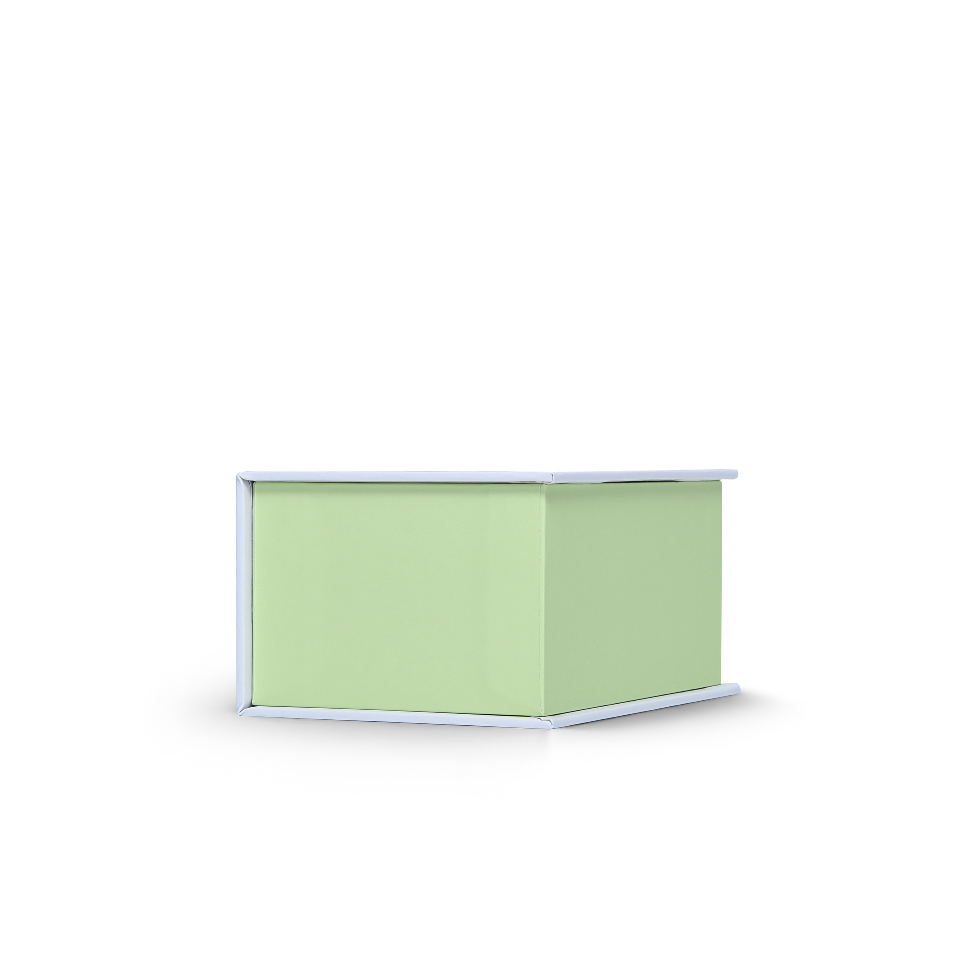 Premium White Green Embossed Red Gold Foil Book-Shaped Luxury Gift Box with Green Ractangular Inner Tray