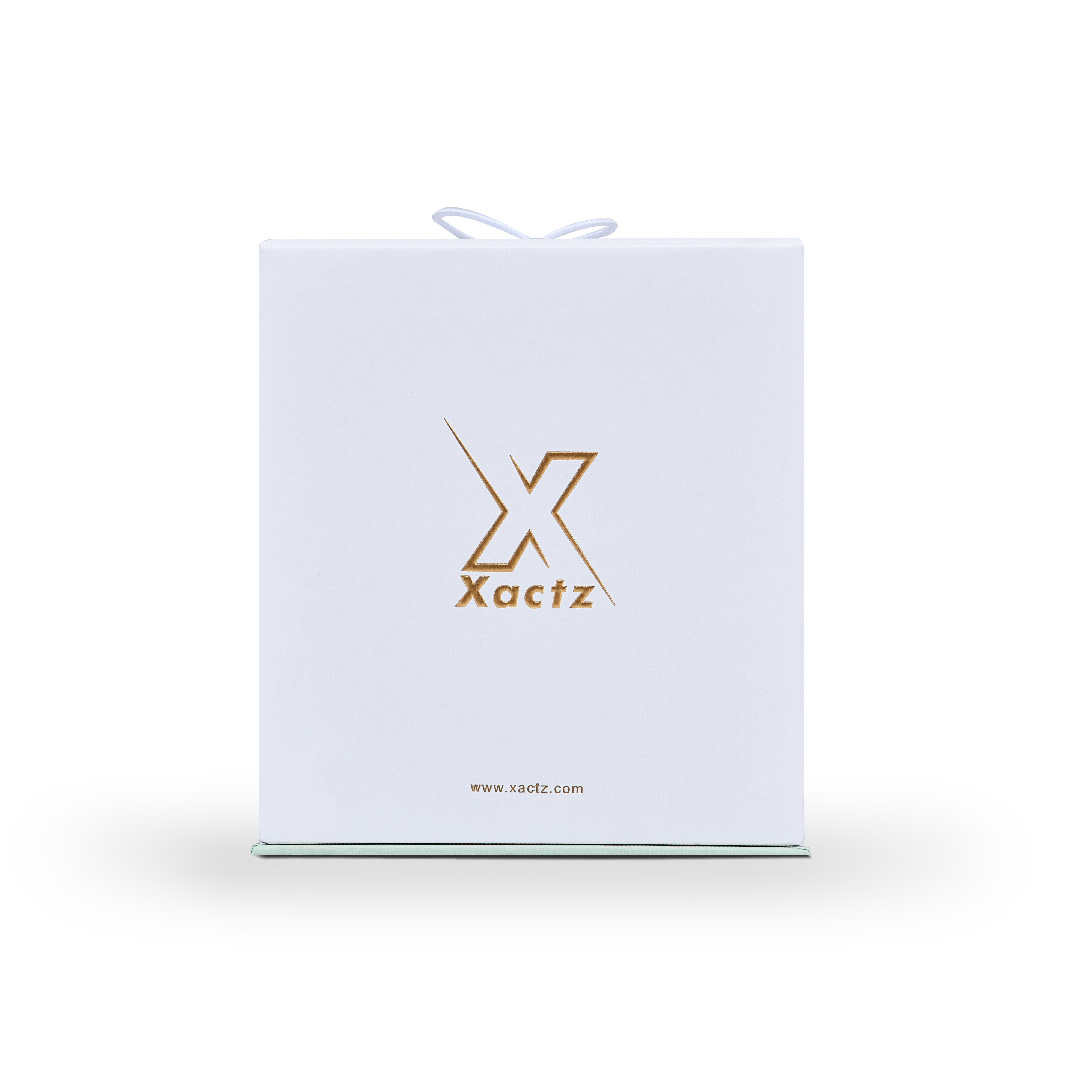 Luxury Custom White Lid and Base Box Textured Elastic Cord Packaging