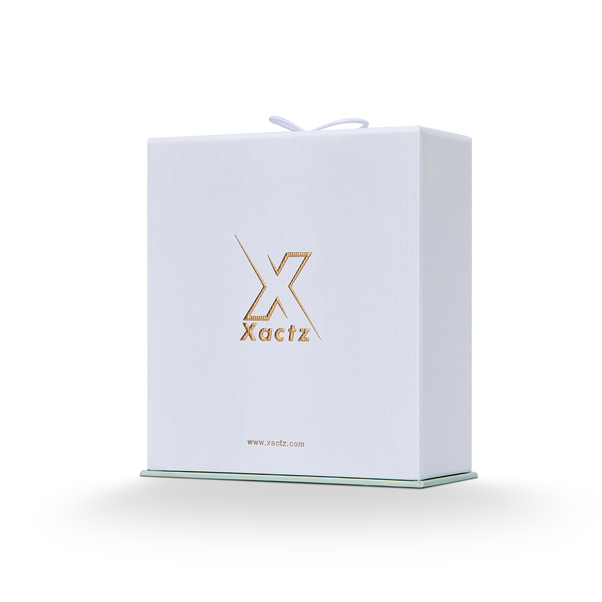 Luxury Custom White Lid and Base Box Textured Elastic Cord Packaging