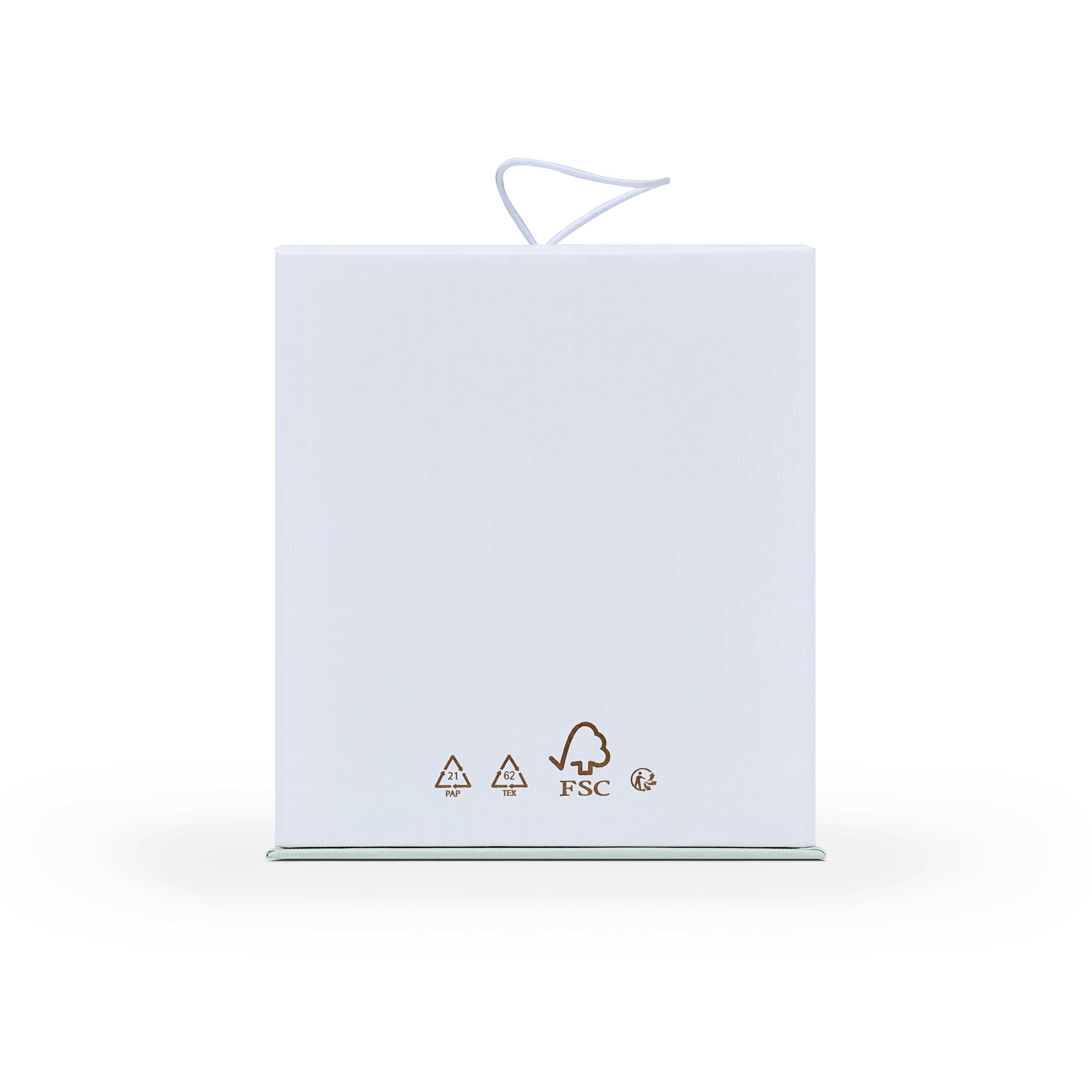 Luxury Custom White Lid and Base Box Textured Elastic Cord Packaging