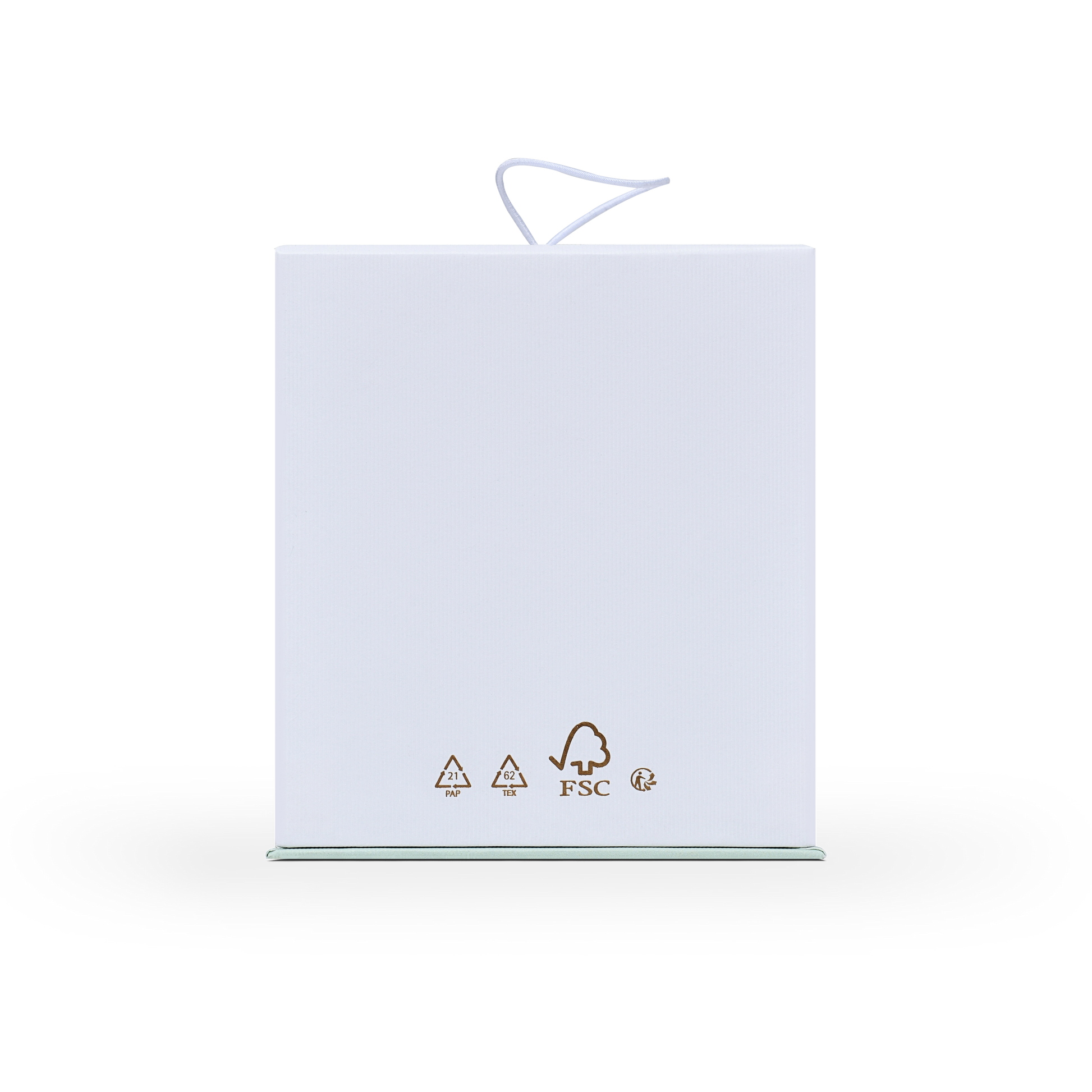 Luxury Custom White Lid and Base Box Textured Elastic Cord Packaging