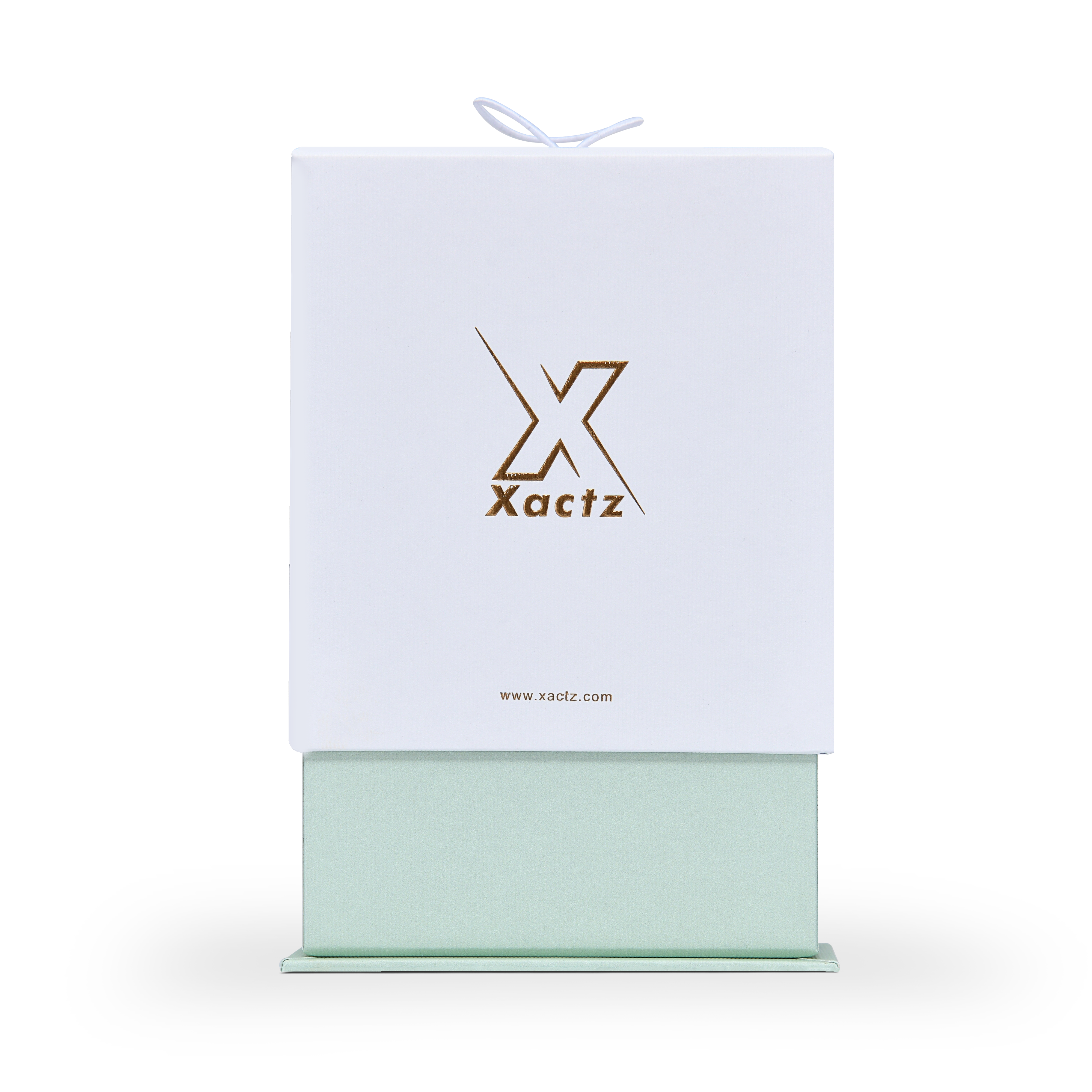 Luxury Custom White Lid and Base Box Textured Elastic Cord Packaging