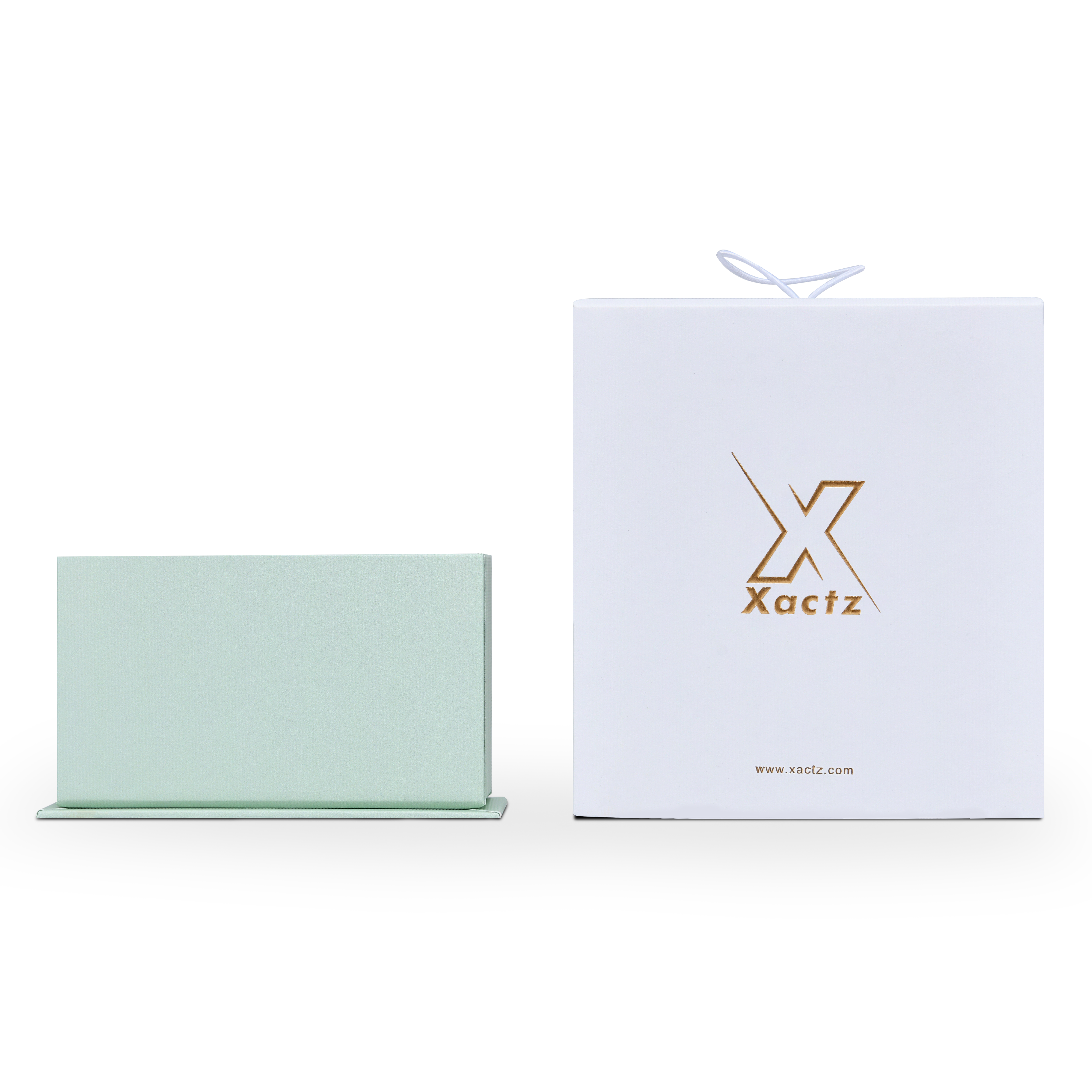 Luxury Custom White Lid and Base Box Textured Elastic Cord Packaging