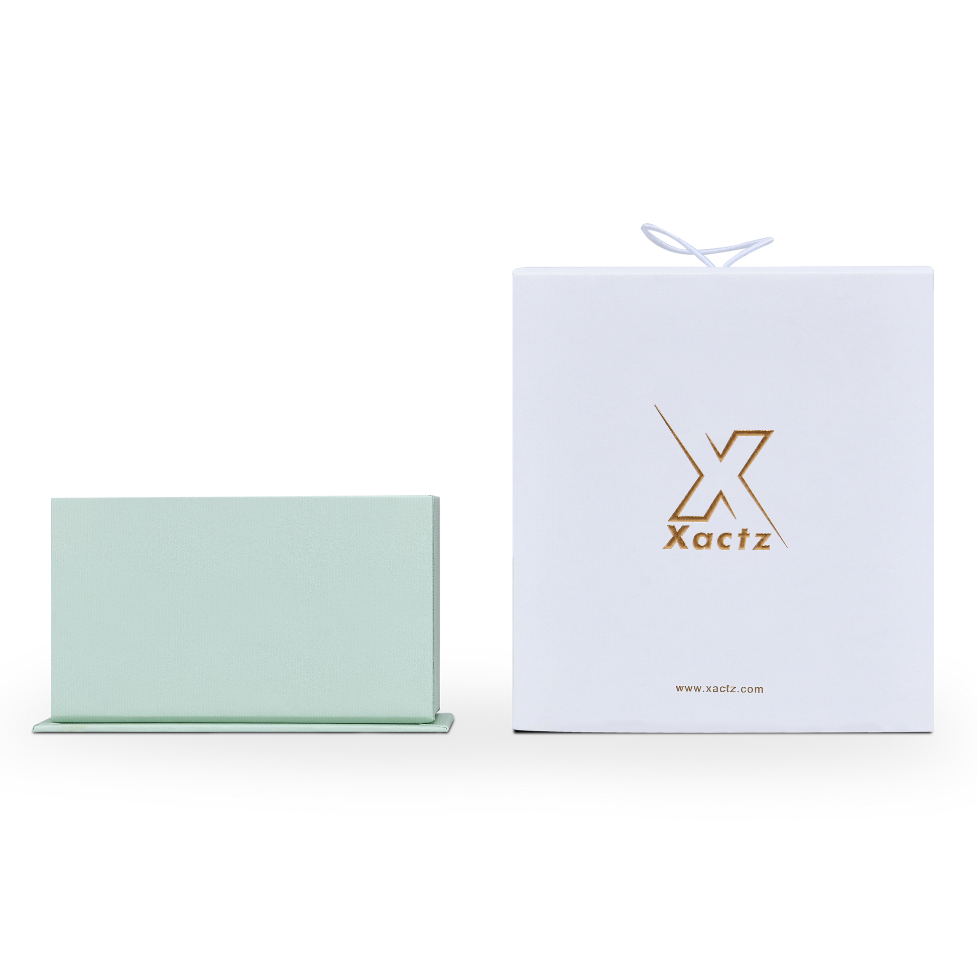 Luxury Custom White Lid and Base Box Textured Elastic Cord Packaging