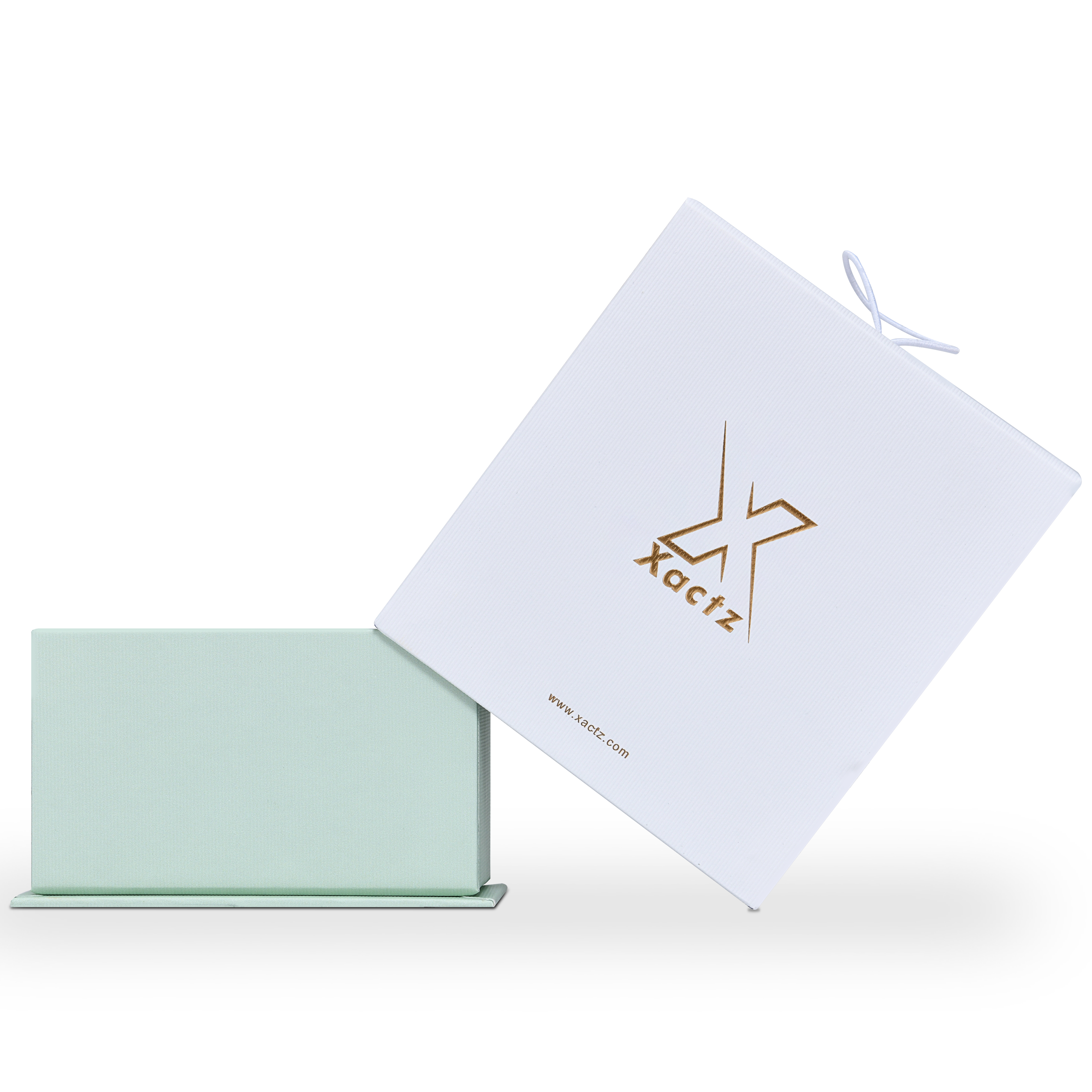 Luxury Custom White Lid and Base Box Textured Elastic Cord Packaging