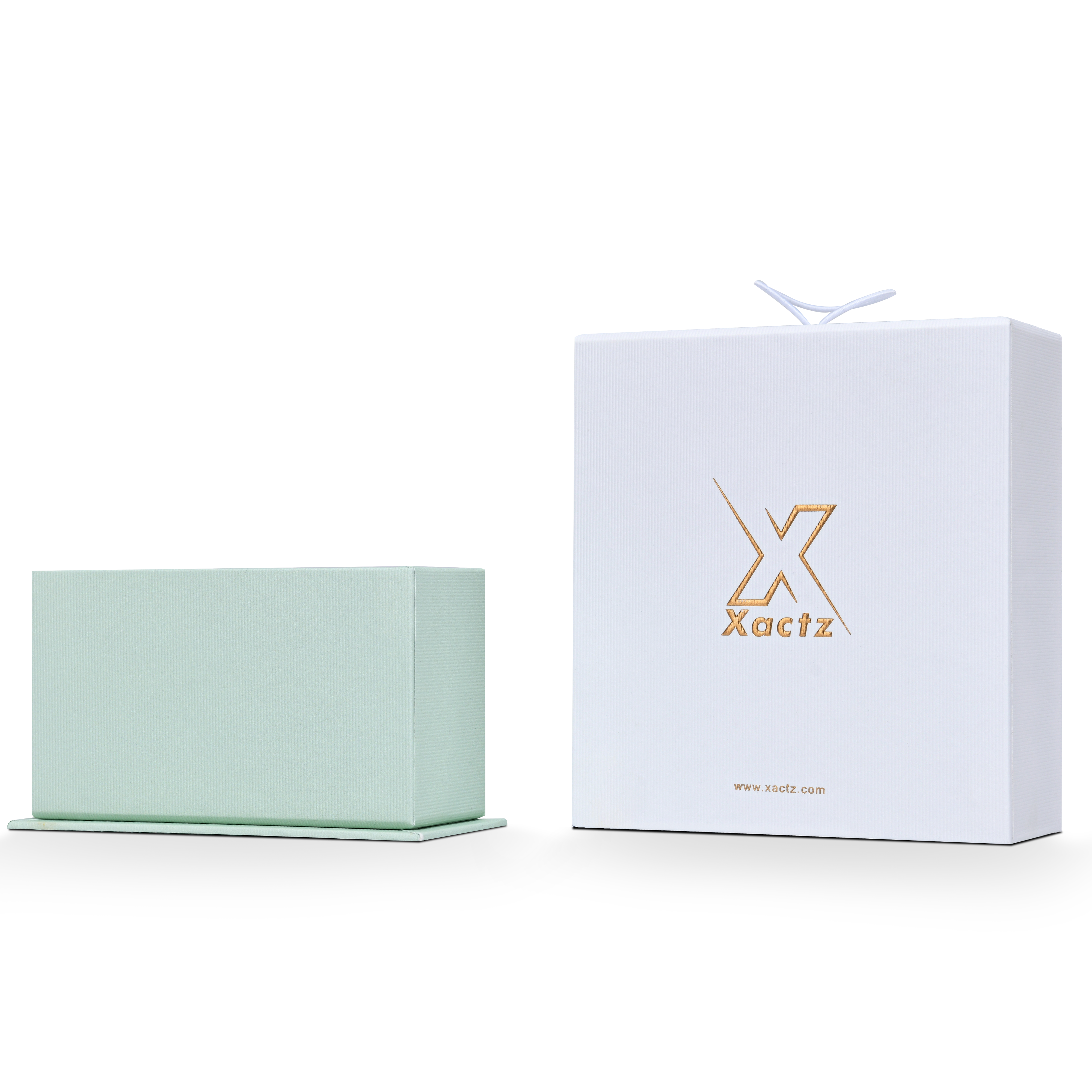 Luxury Custom White Lid and Base Box Textured Elastic Cord Packaging