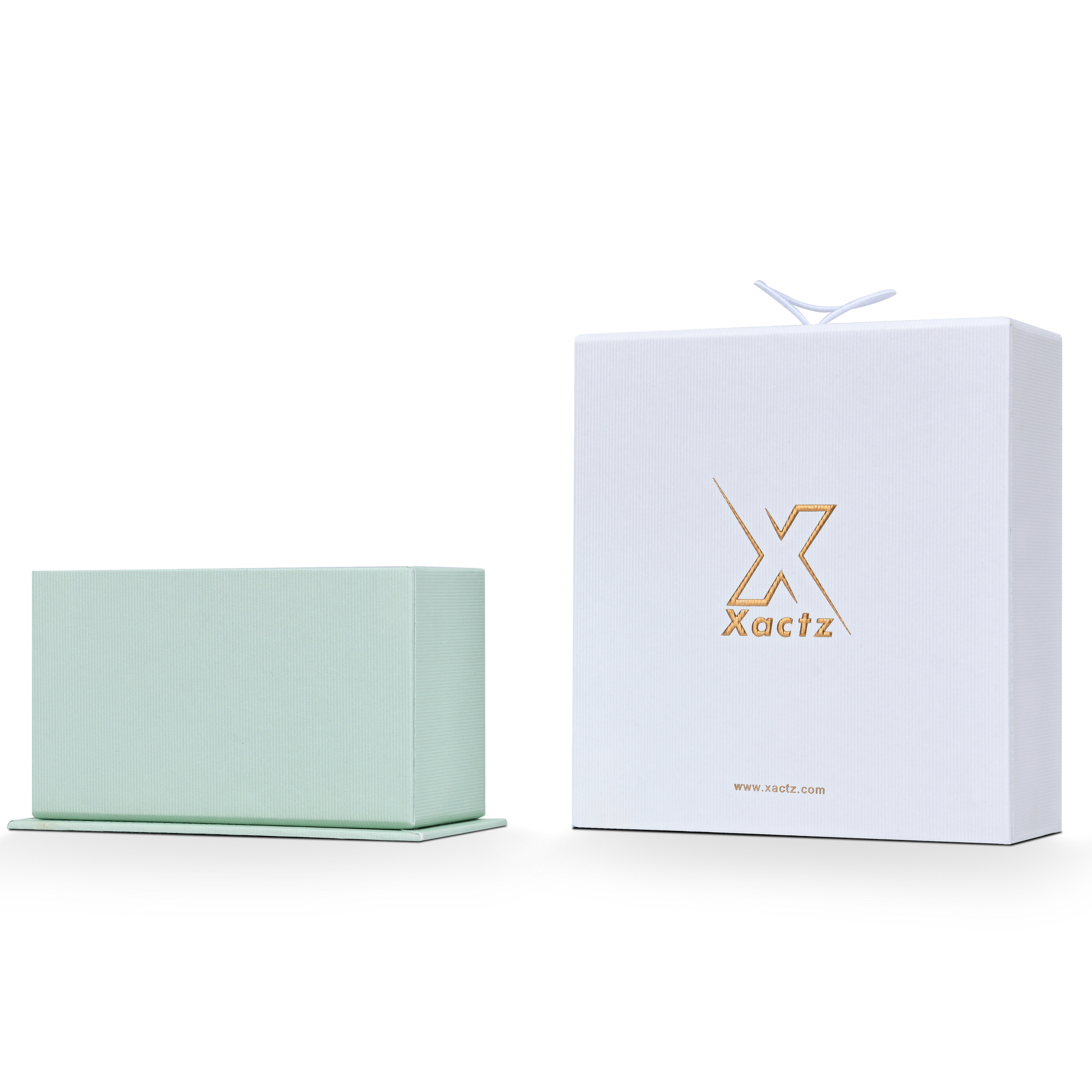 Luxury Custom White Lid and Base Box Textured Elastic Cord Packaging