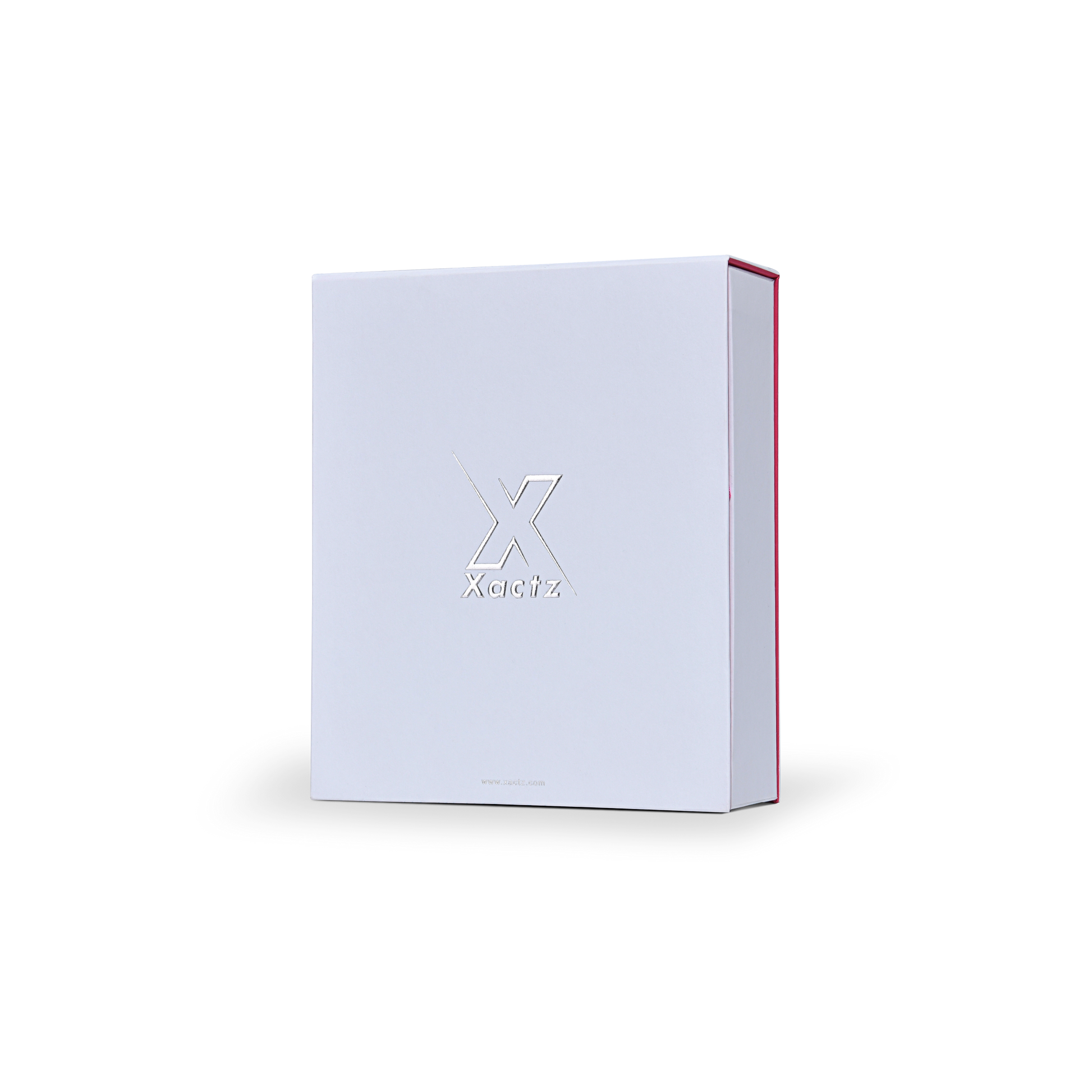 Premium White Rigid Flip-Top Luxury Gift Box with Red Interior and Custom Bottle Compartments