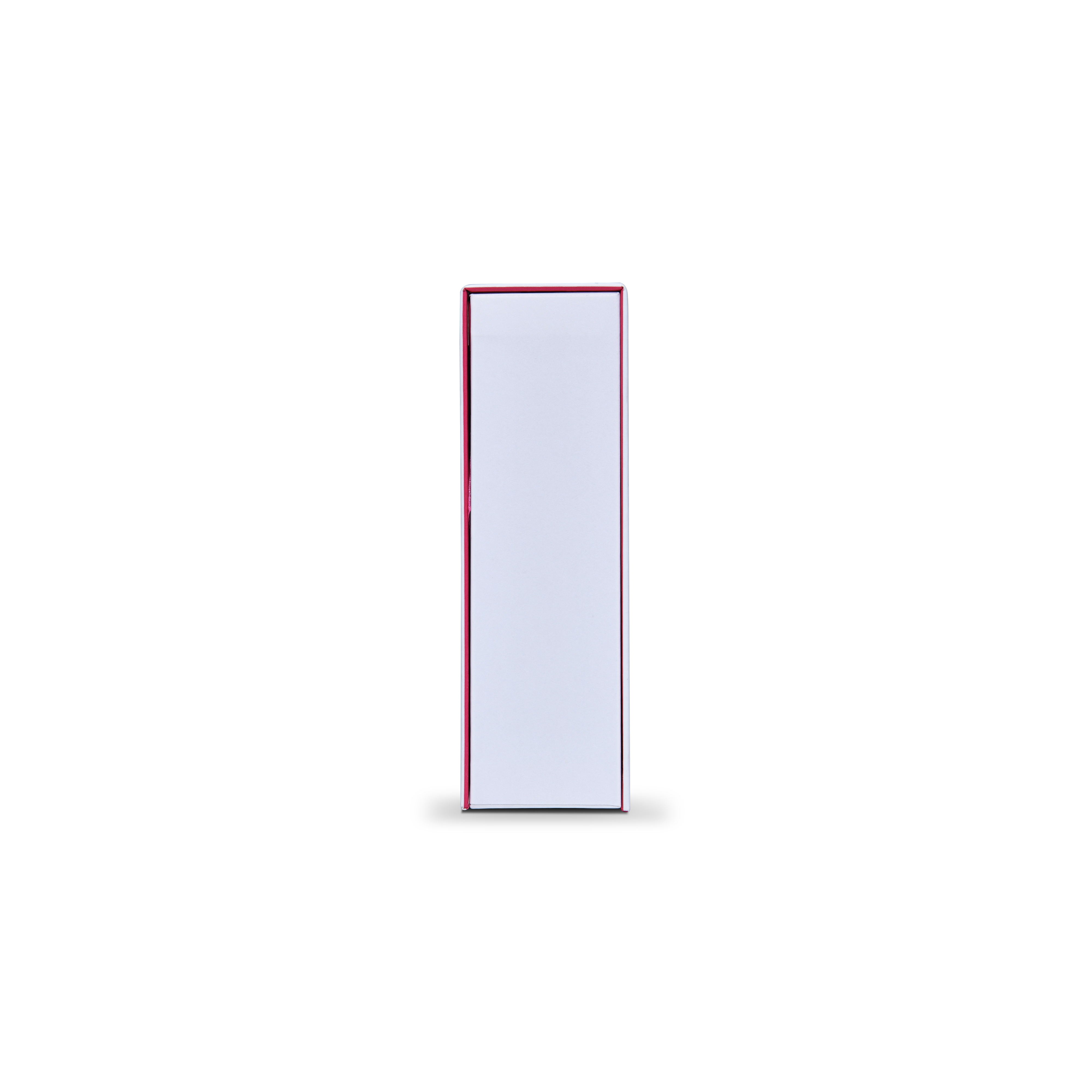 Premium White Rigid Flip-Top Luxury Gift Box with Red Interior and Custom Bottle Compartments