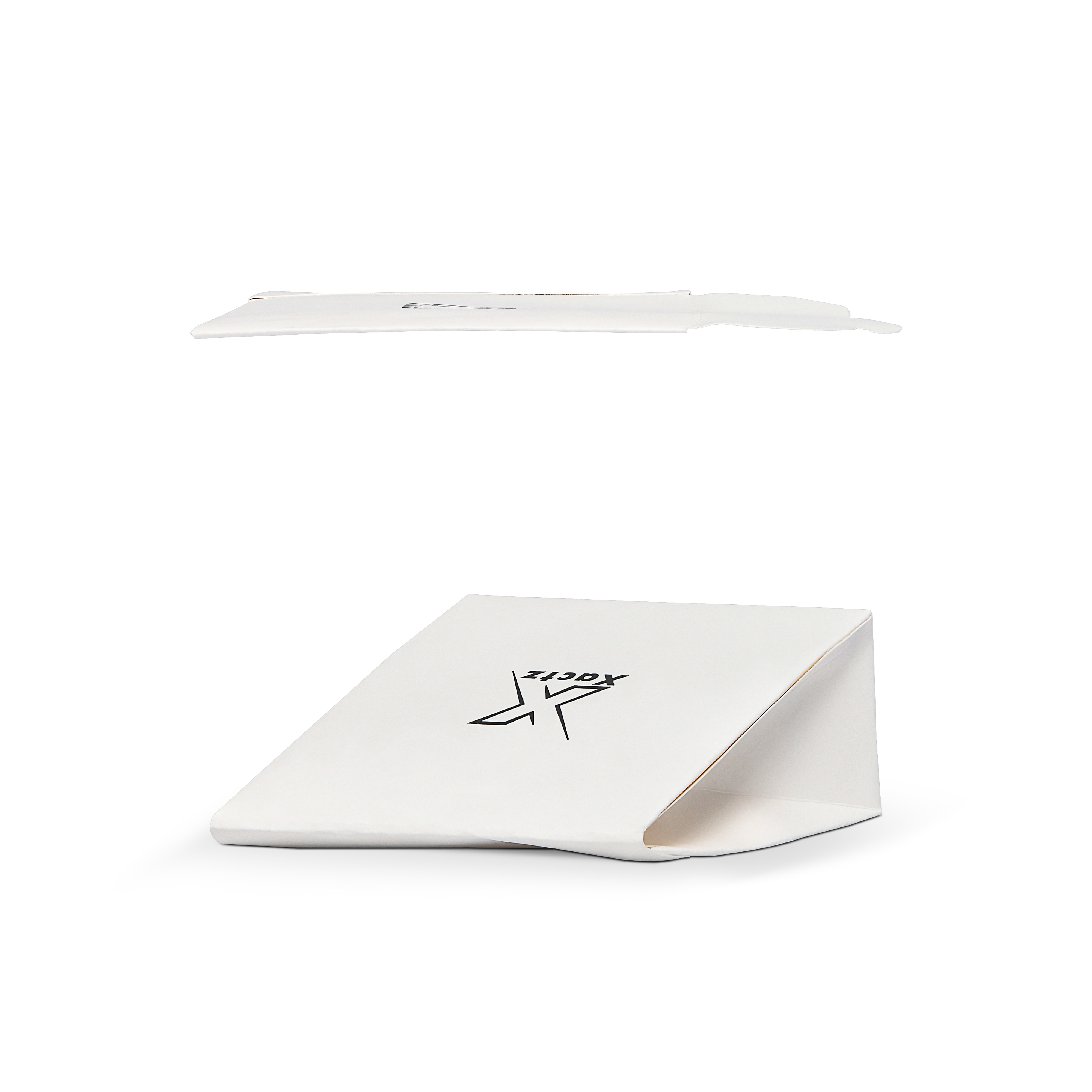 Premium White Shopping Bag with Black and Gold Foil Stamping