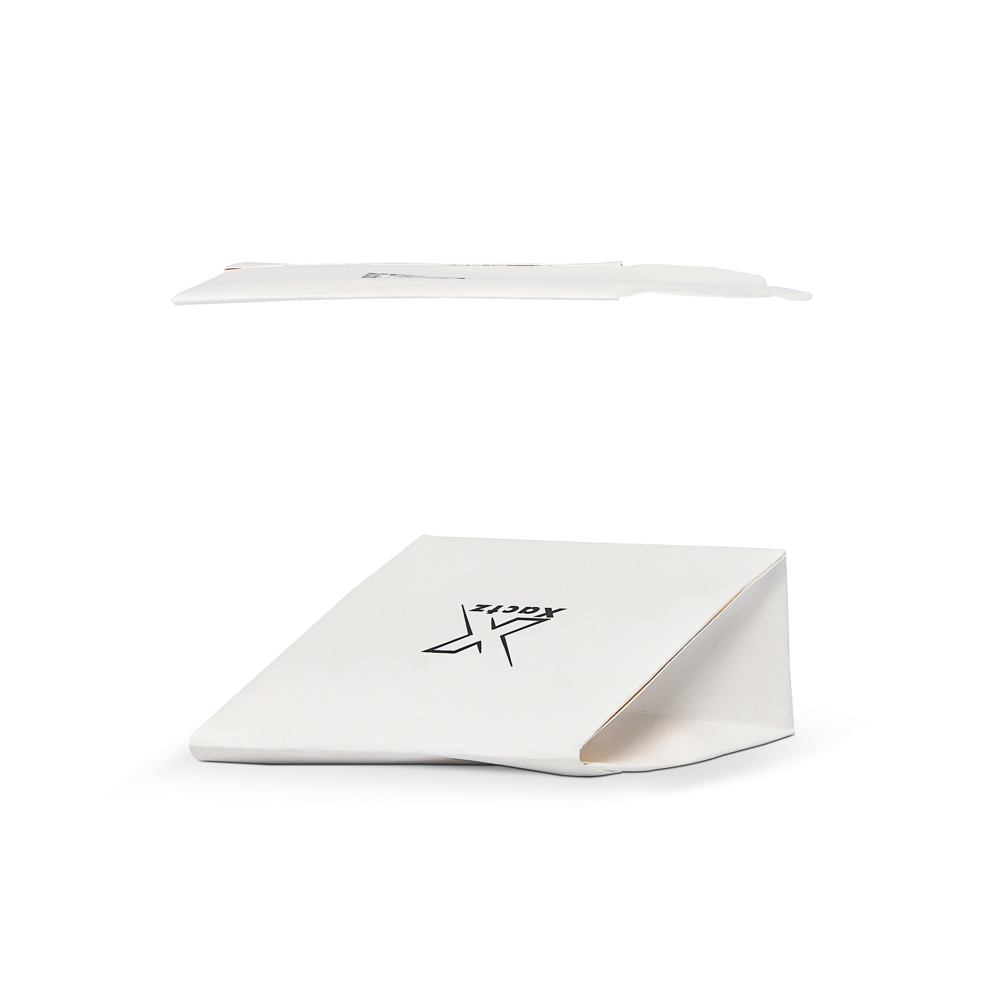 Premium White Shopping Bag with Black and Gold Foil Stamping