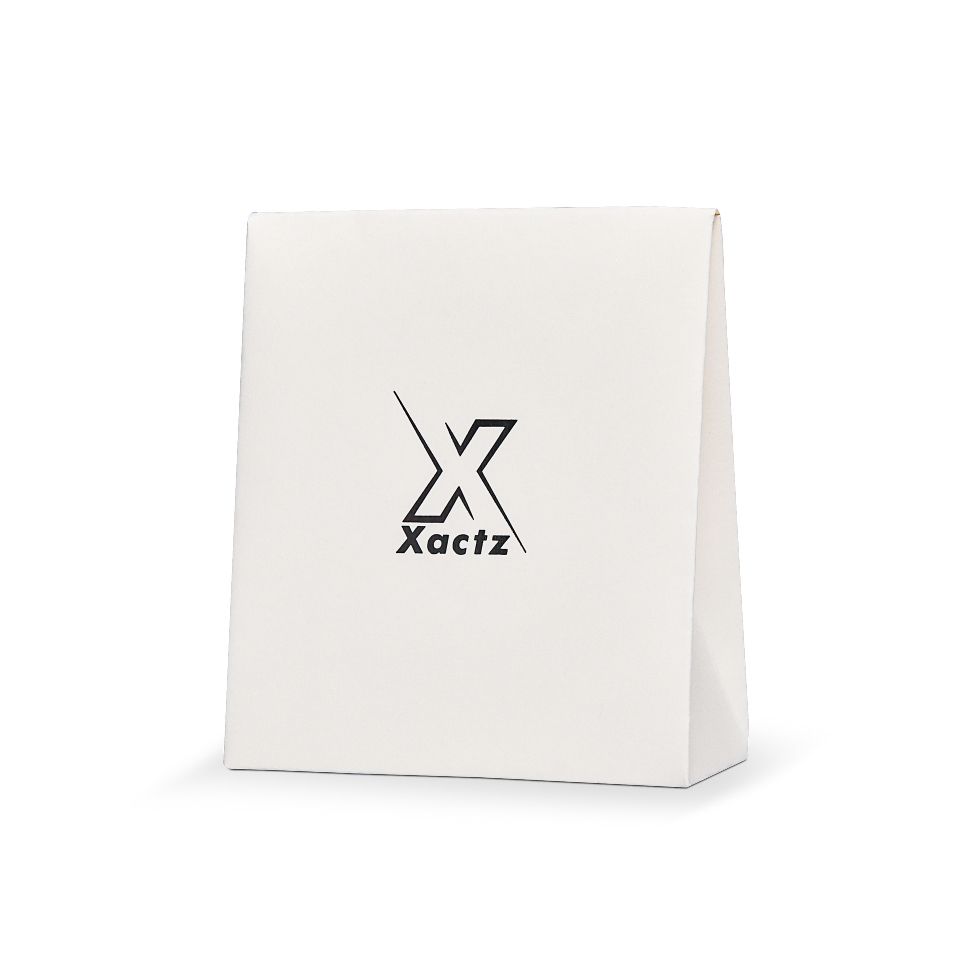 Premium White Shopping Bag with Black and Gold Foil Stamping