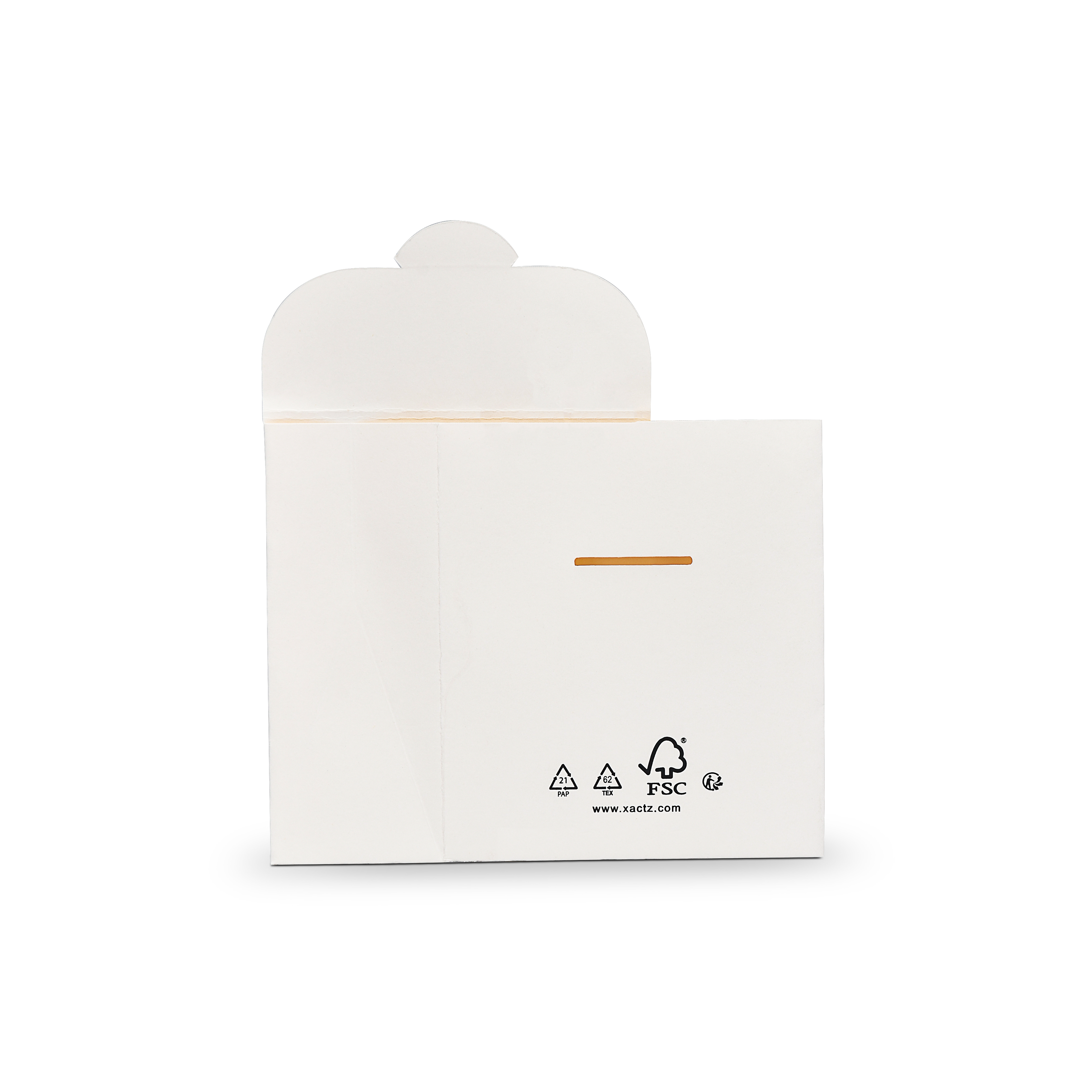 Premium White Shopping Bag with Black and Gold Foil Stamping