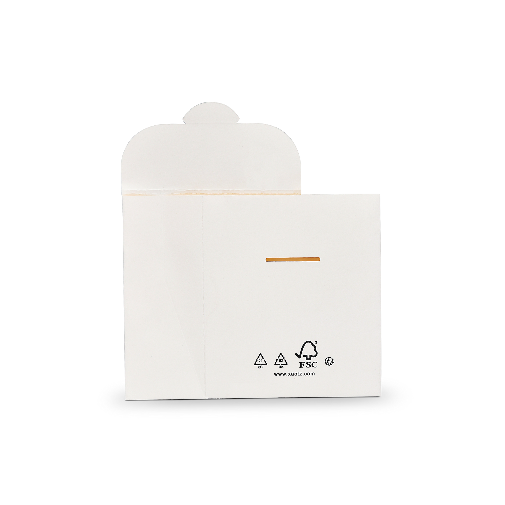 Premium White Shopping Bag with Black and Gold Foil Stamping