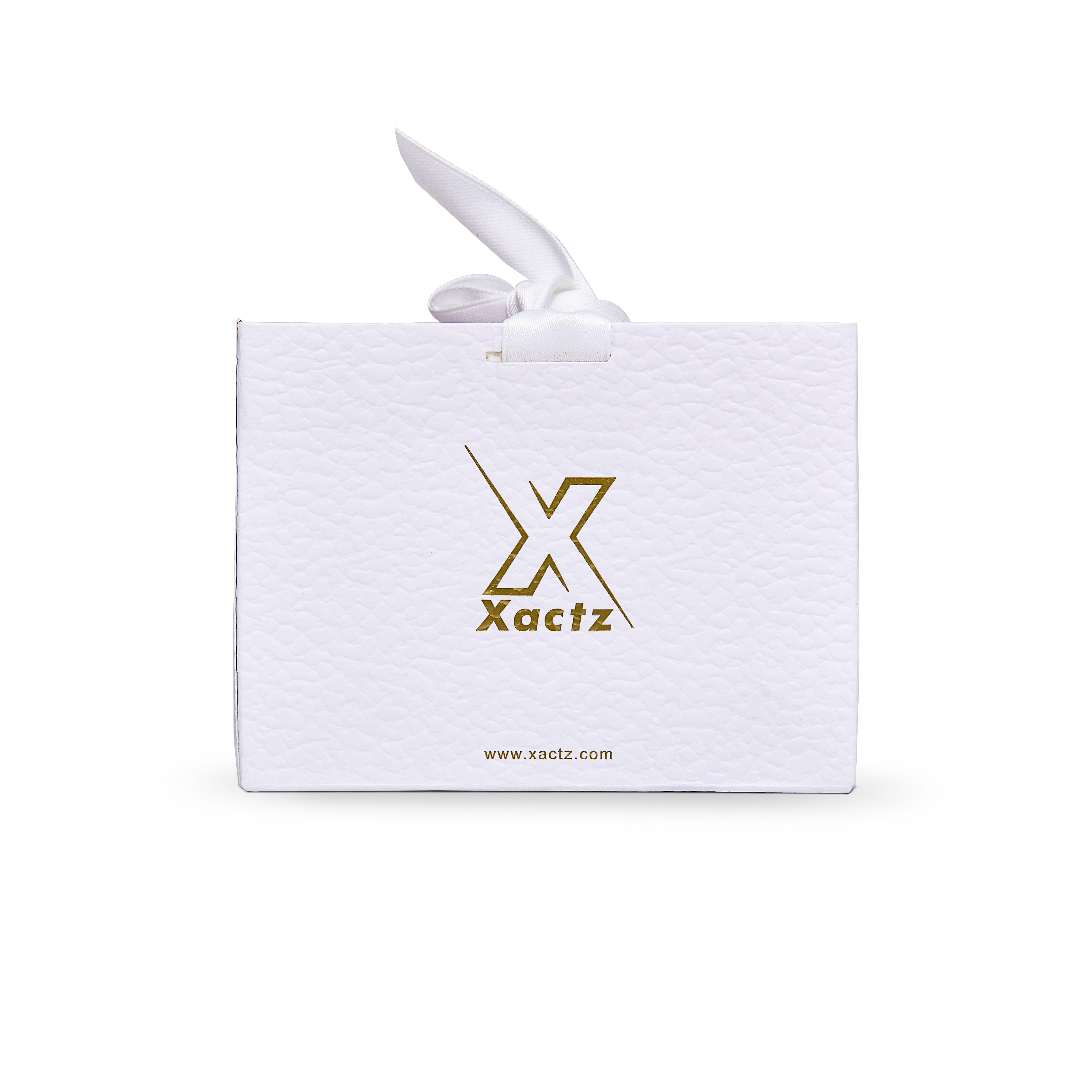Premium White Shopping Bag with Gold Foil and Cotton Handles