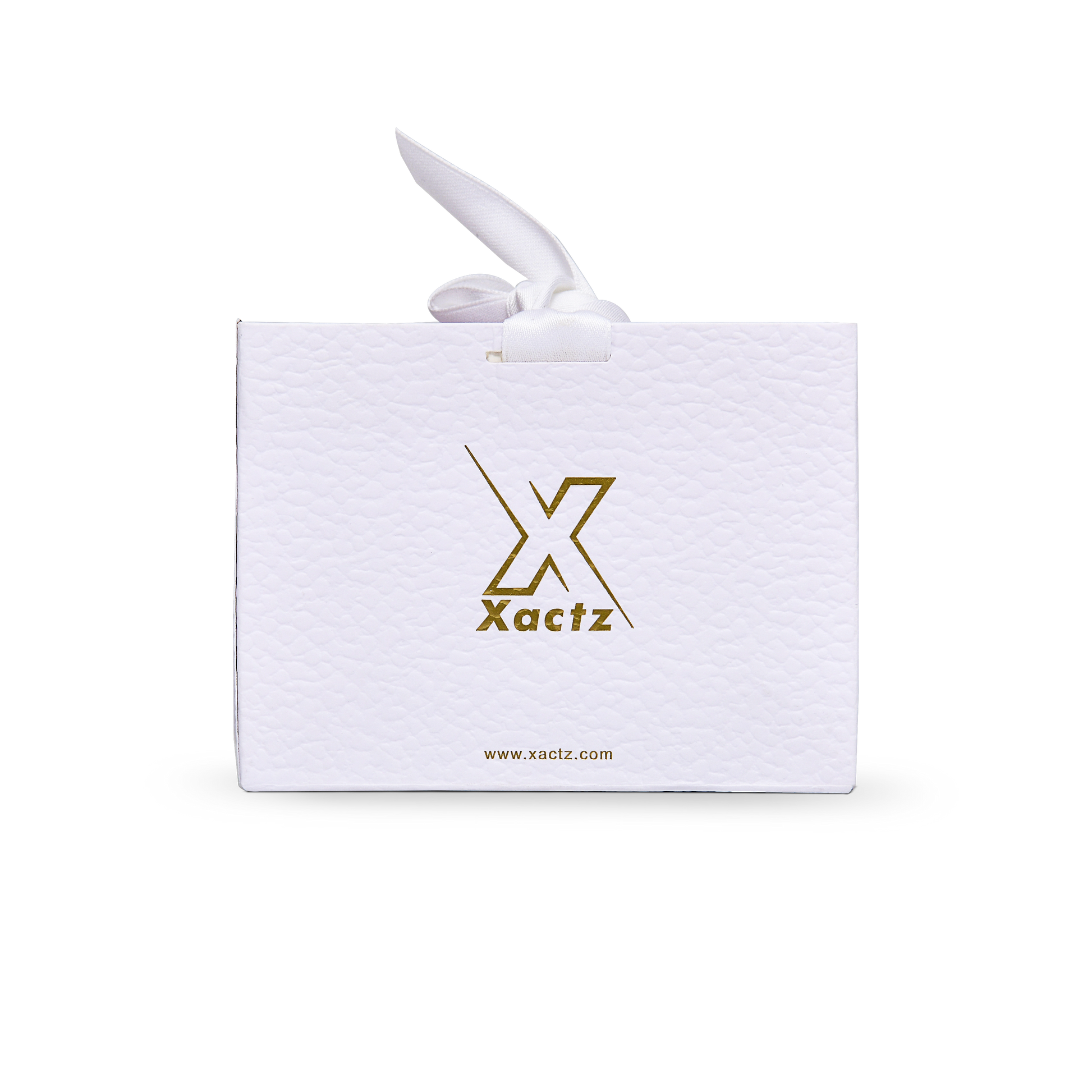 Premium White Shopping Bag with Gold Foil and Cotton Handles
