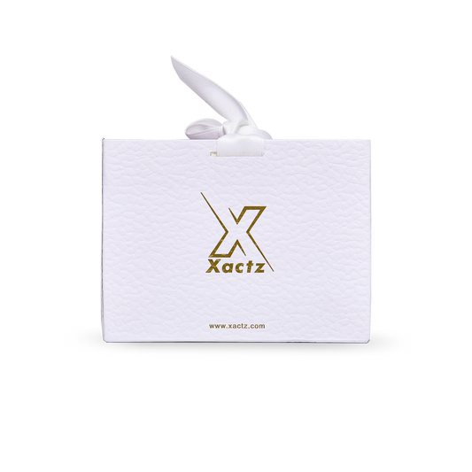 Premium White Shopping Bag with Gold Foil and Cotton Handles