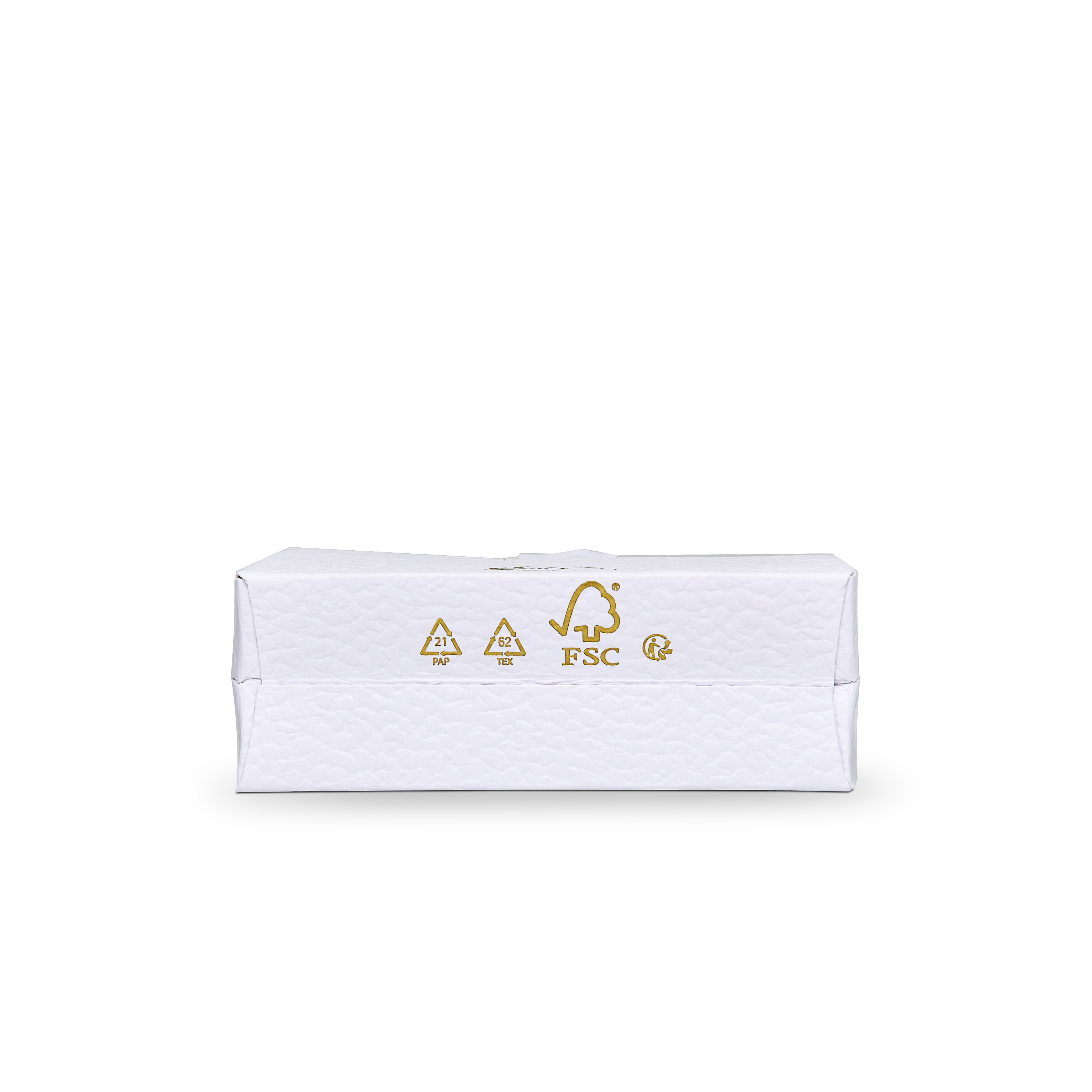 Premium White Shopping Bag with Gold Foil and Cotton Handles