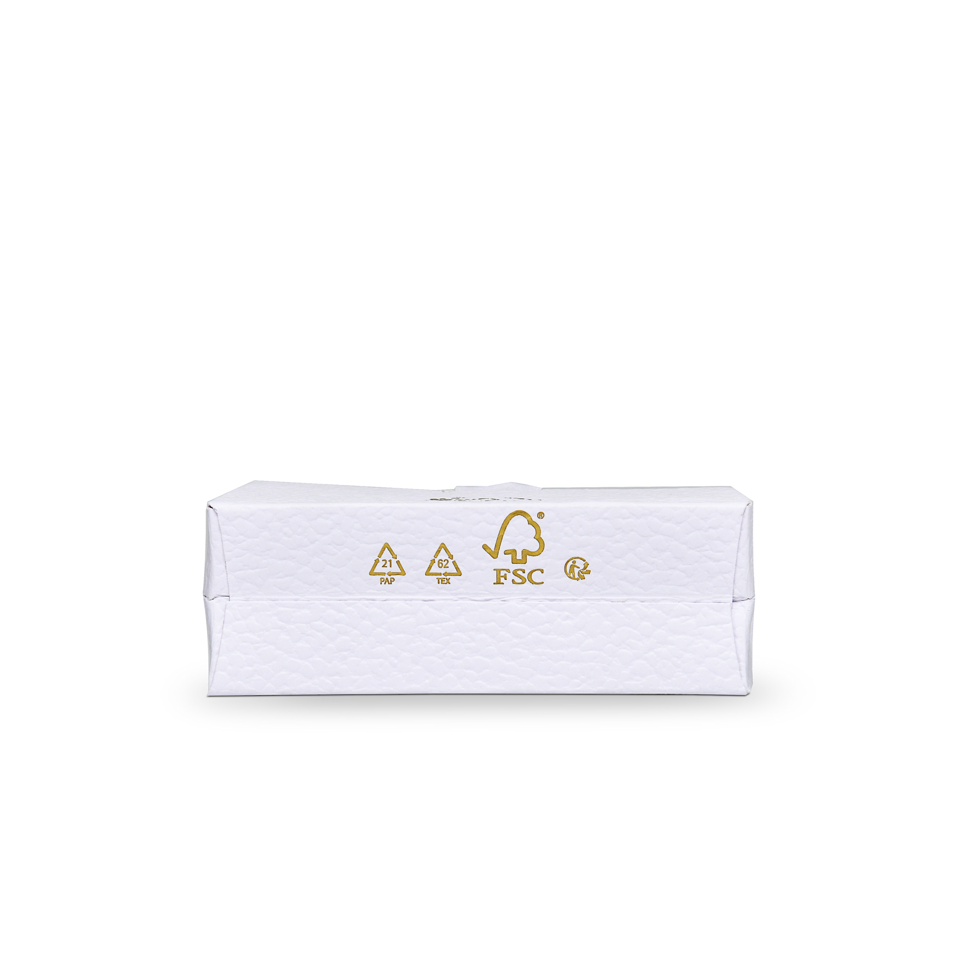 Premium White Shopping Bag with Gold Foil and Cotton Handles