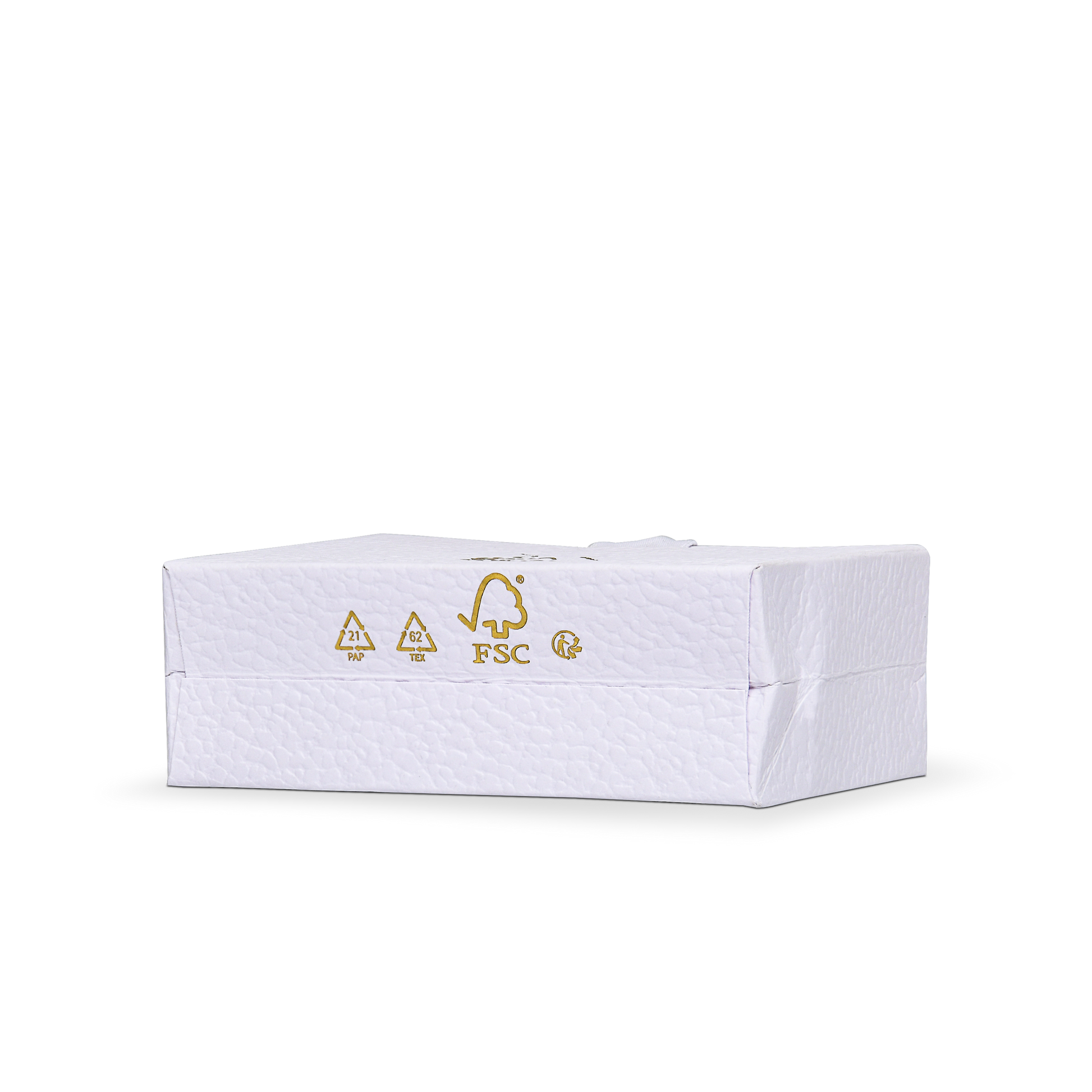 Premium White Shopping Bag with Gold Foil and Cotton Handles