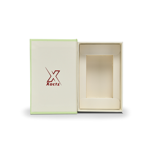 Luxuriöse maßgeschneiderte grün-beige rot-goldene buchförmige Verpackungsboxen