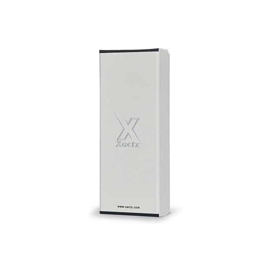 Prestige Lotus Paper Raised Silver Logo Custom Packaging Box