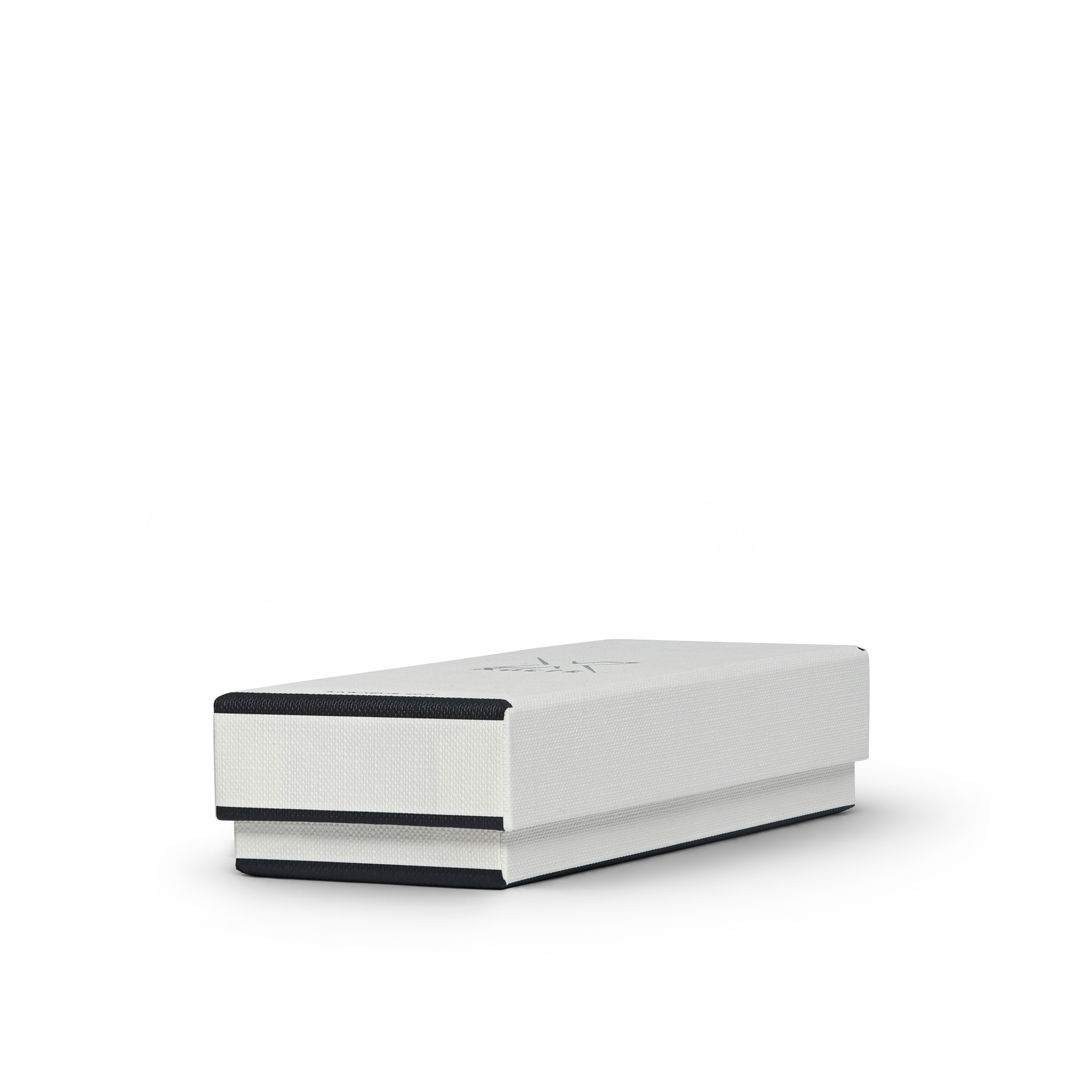 Prestige Lotus Paper Raised Silver Logo Custom Packaging Box