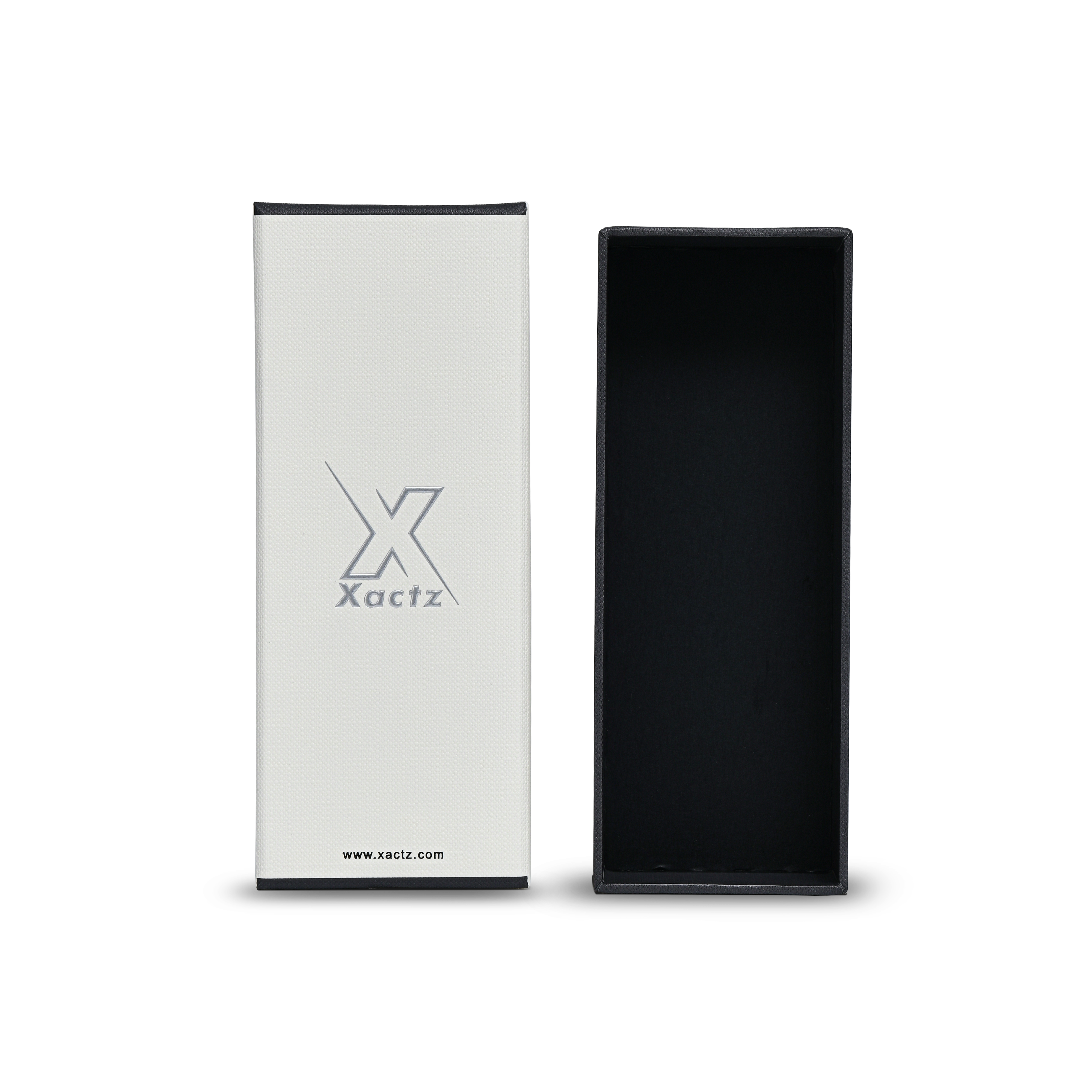 Prestige Lotus Paper Raised Silver Logo Custom Packaging Box