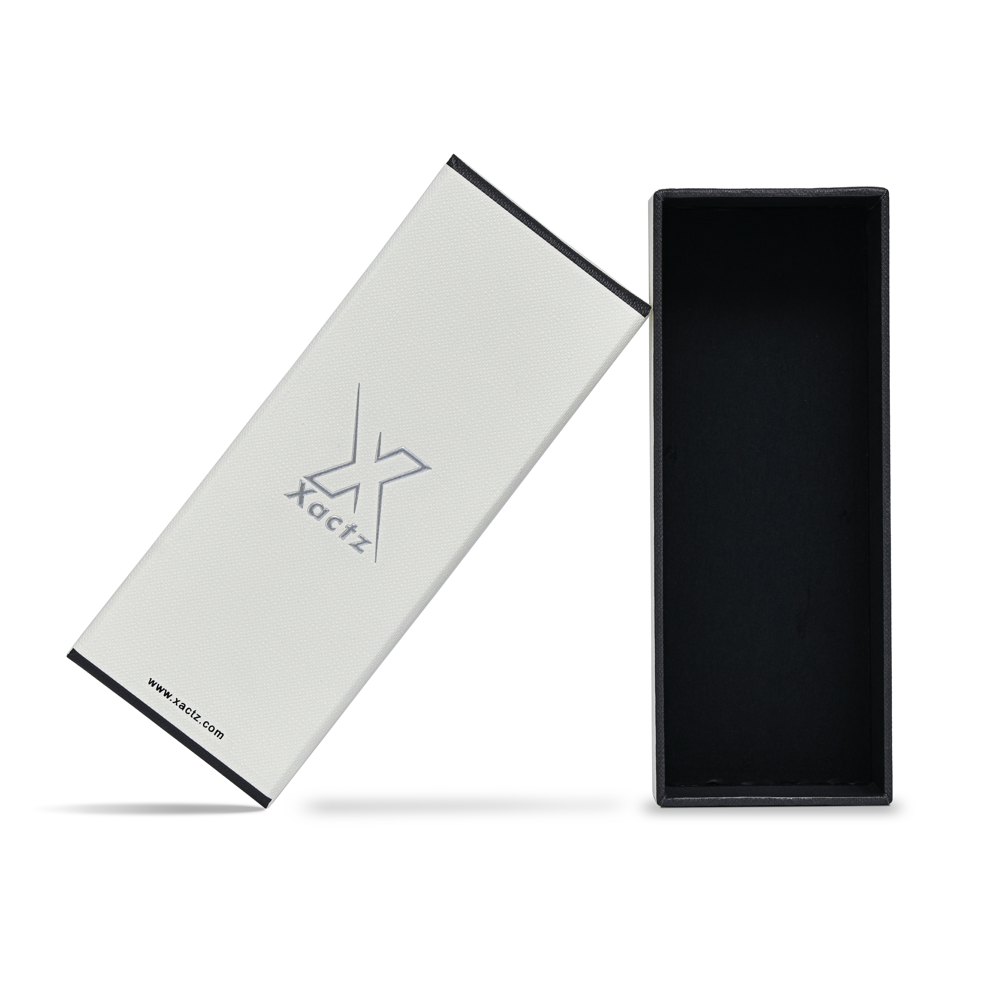 Prestige Lotus Paper Raised Silver Logo Custom Packaging Box