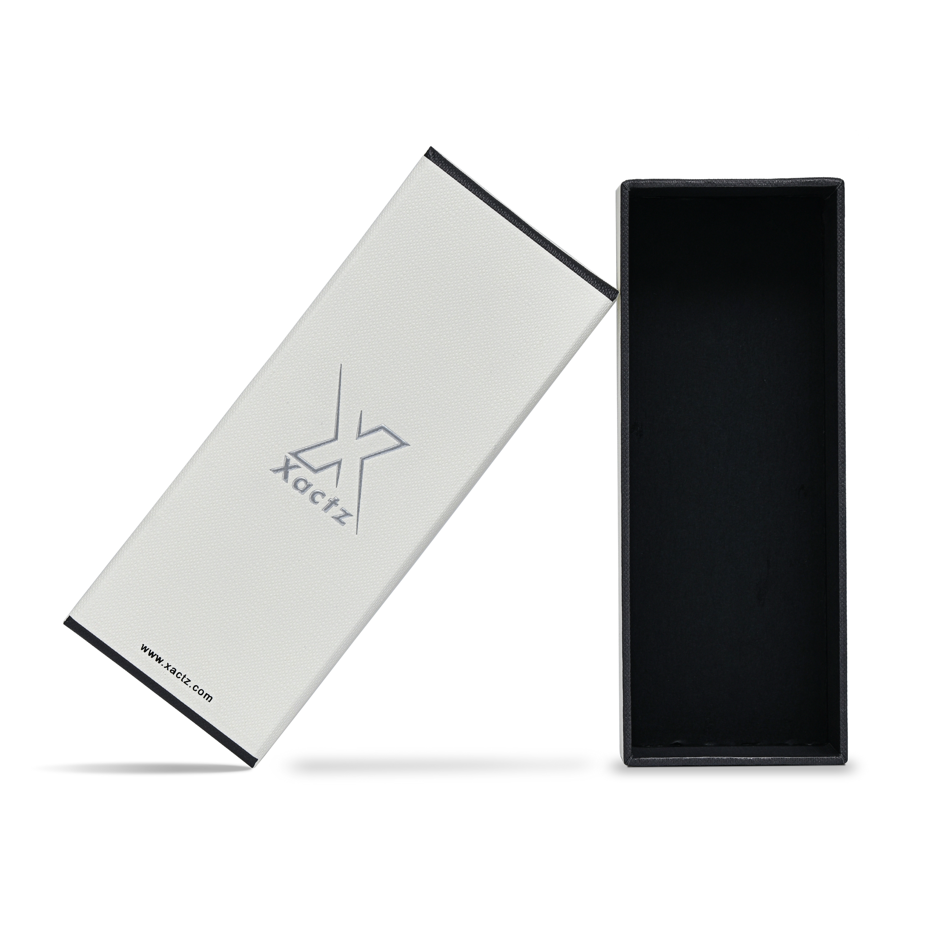 Prestige Lotus Paper Raised Silver Logo Custom Packaging Box